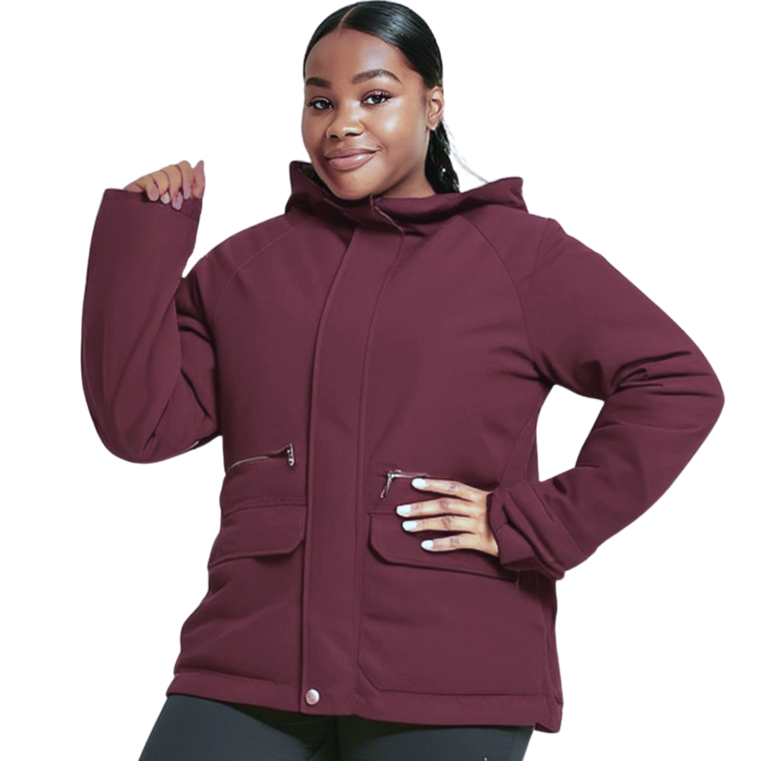 Rojo Wilder Women's Plus Size Ski Jacket Burgundy Size 4XL / Size 20-24