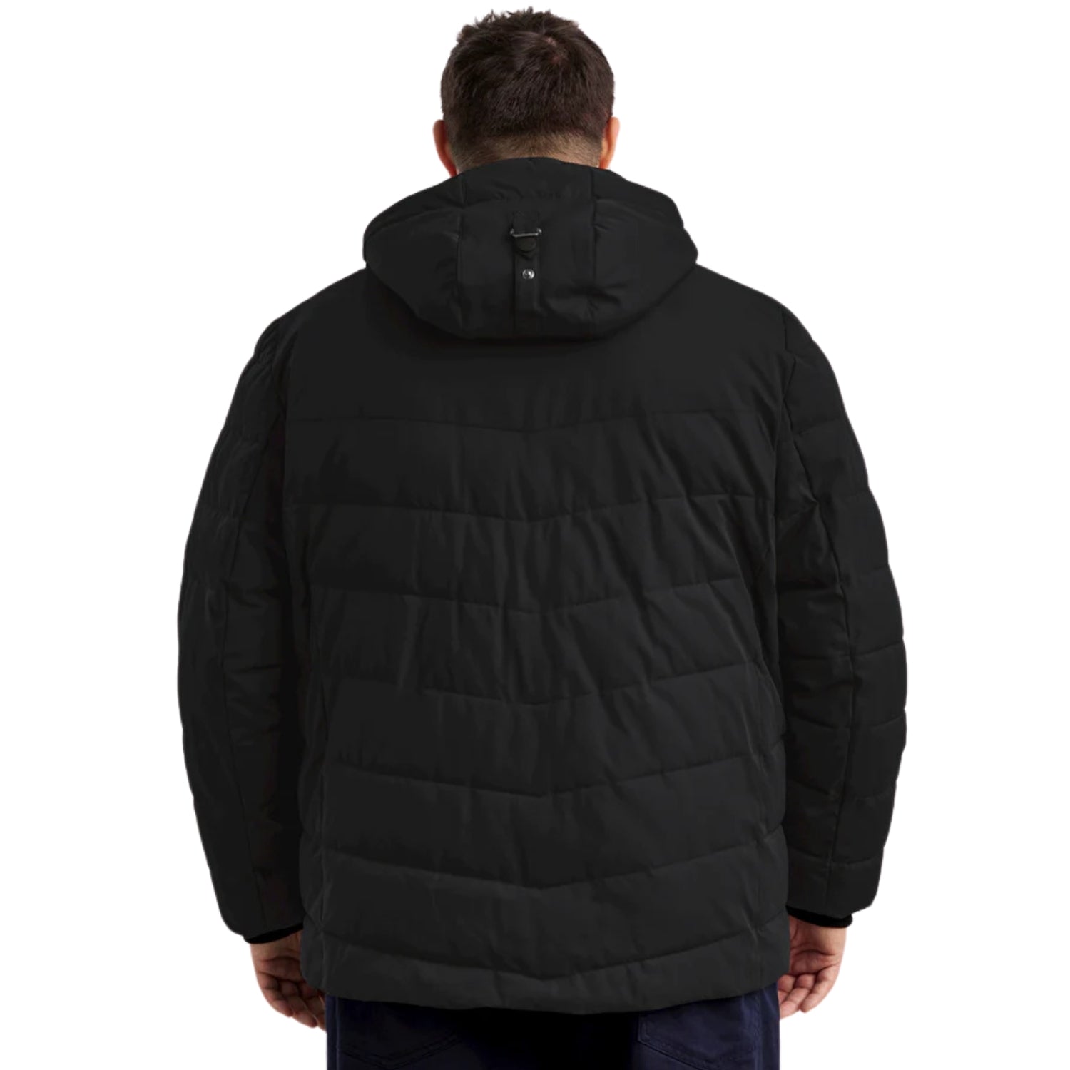 Pre-Order: Stoy Anton Men's Plus Size Winter Puffer Coat Black Sizes 3XL - 6XL