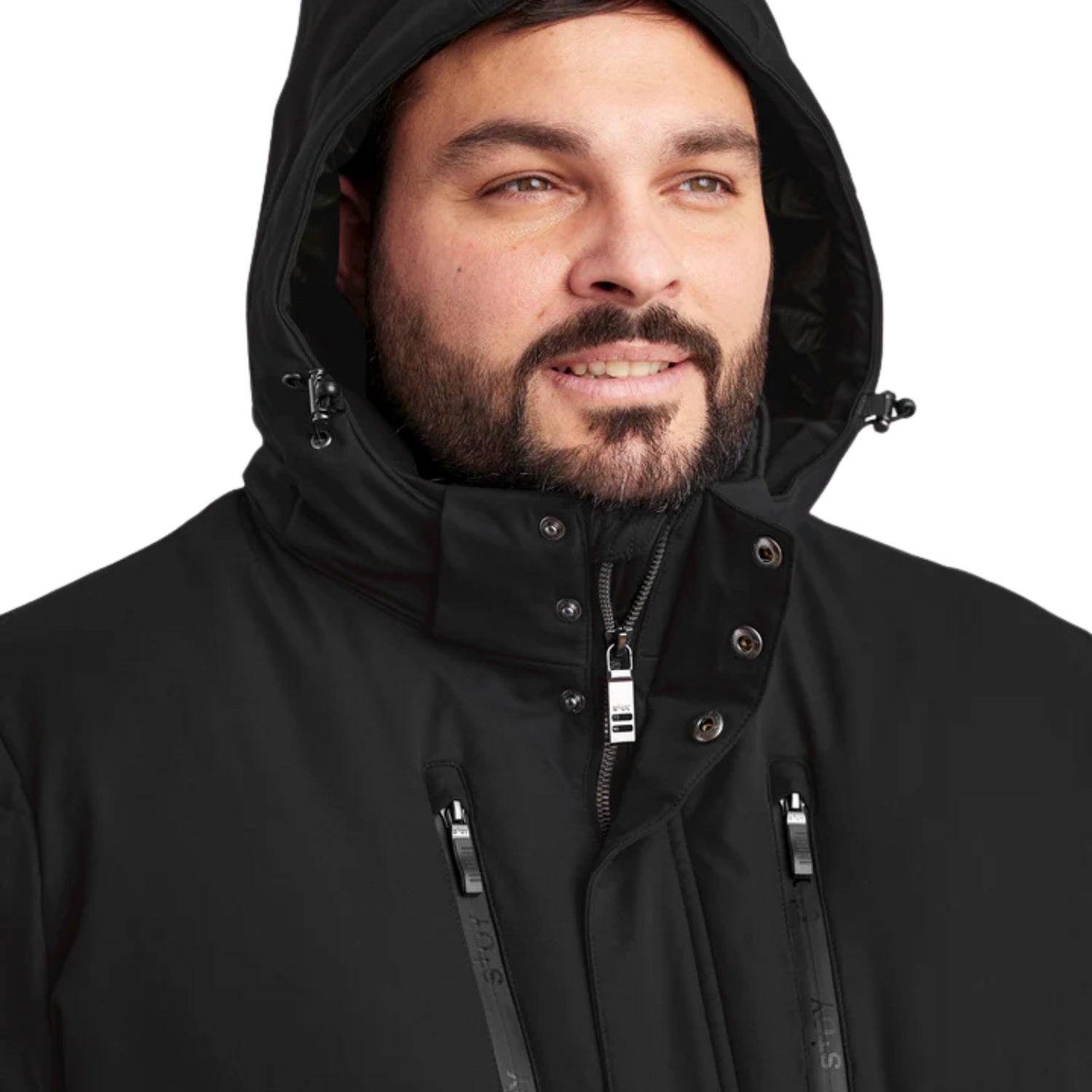 Pre-Order: Stoy Anton Men's Plus Size Winter Puffer Coat Black Sizes 3XL - 6XL