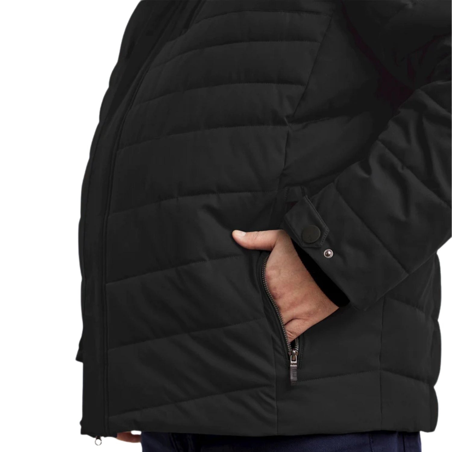 Pre-Order: Stoy Anton Men's Plus Size Winter Puffer Coat Black Sizes 3XL - 6XL