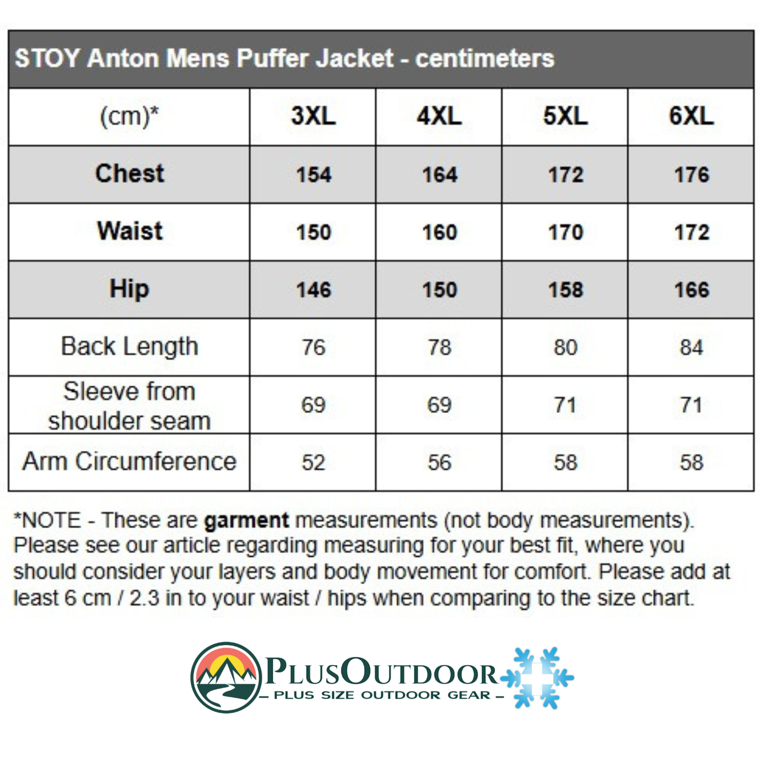 Stoy Anton Men's Plus Size Winter Puffer Coat Black Sizes 3XL - 6XL