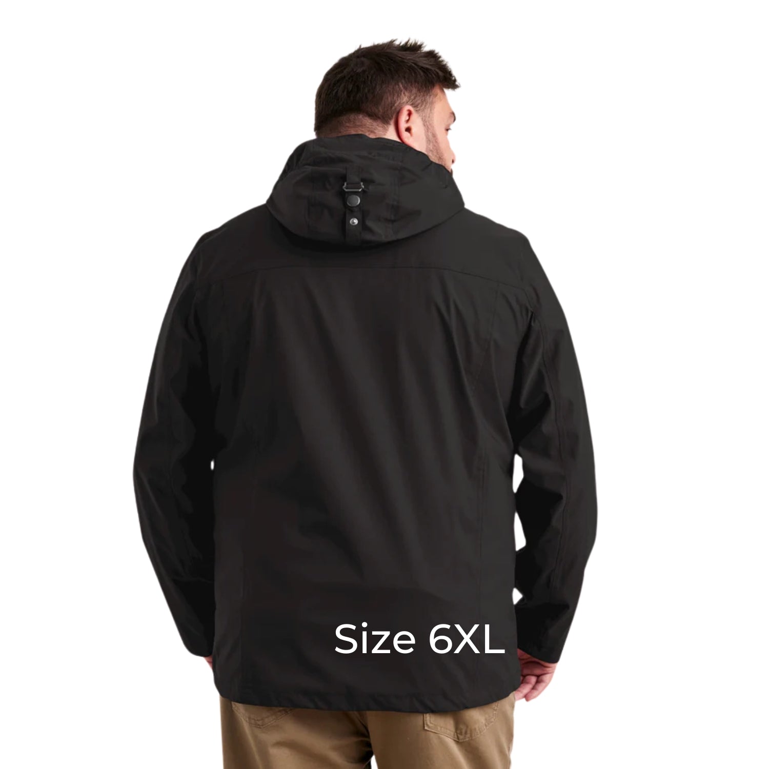 STOY Ben Men’s Plus Size Shell Jacket Black Size 3XL