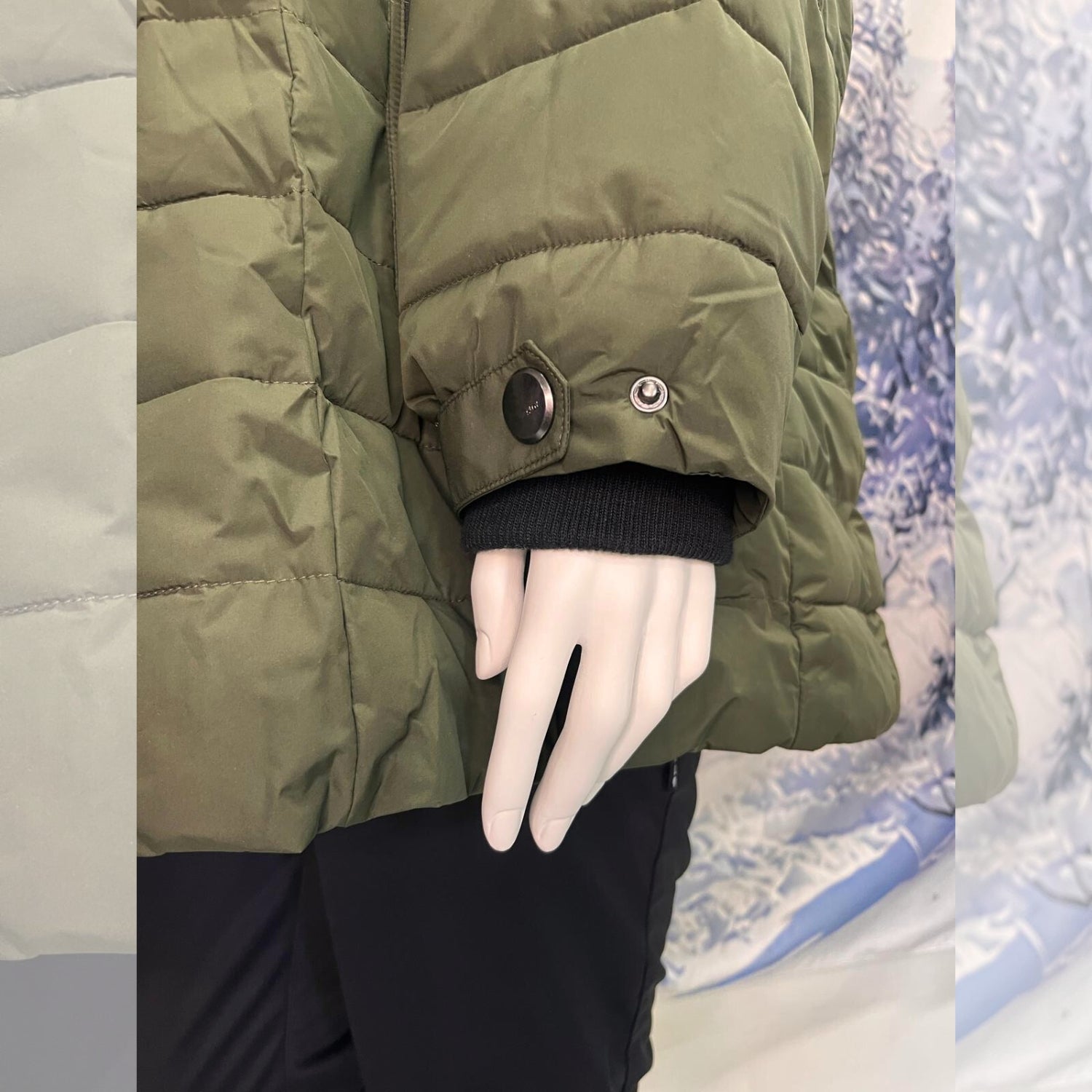 STOY Deena Women’s Puffer Jacket Dark Olive Plus Size 28 - 30