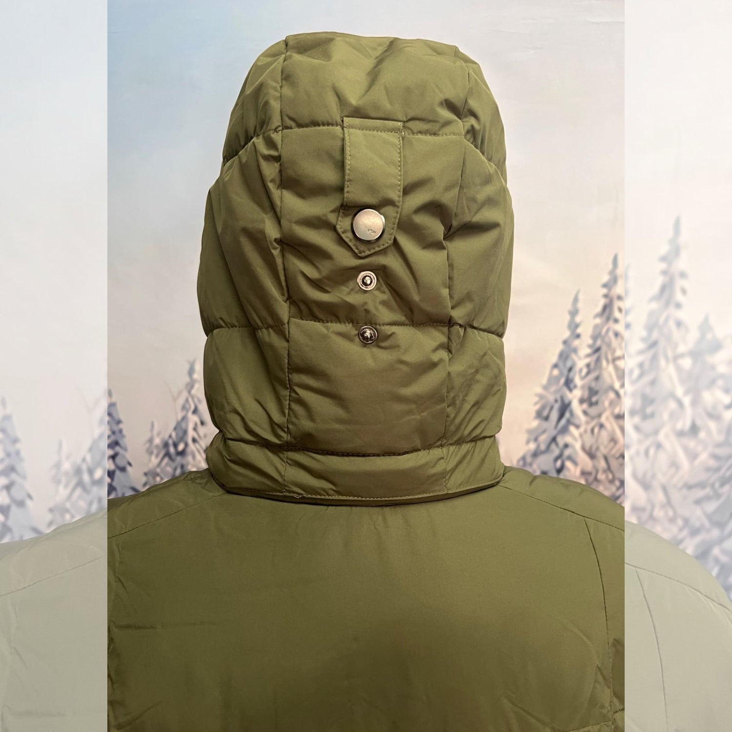 STOY Deena Women’s Puffer Jacket Dark Olive Plus Size 28 - 30