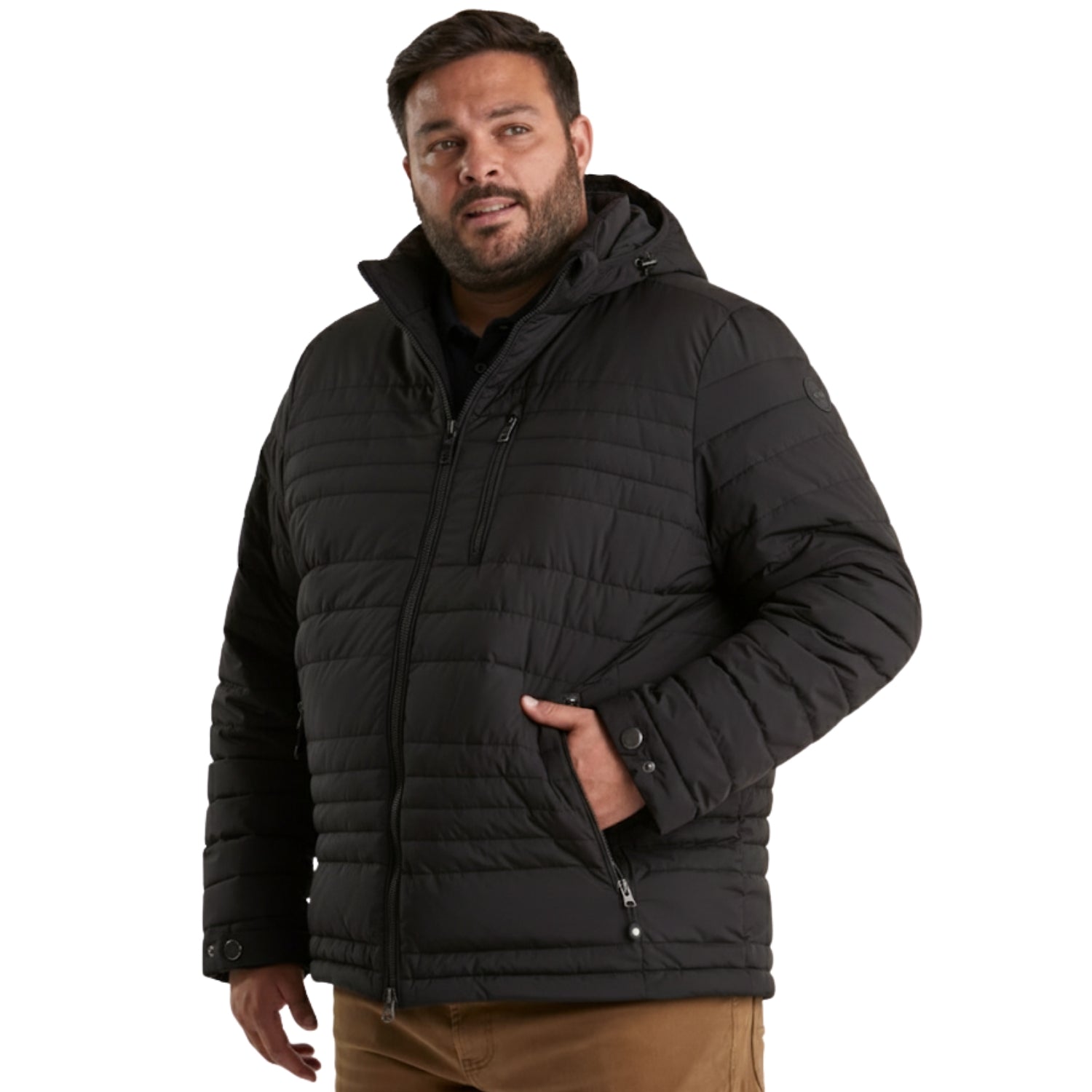 Stoy Hugo Men’s Big and Tall Puffer Jacket Black Blue Sizes 3XL-6XL