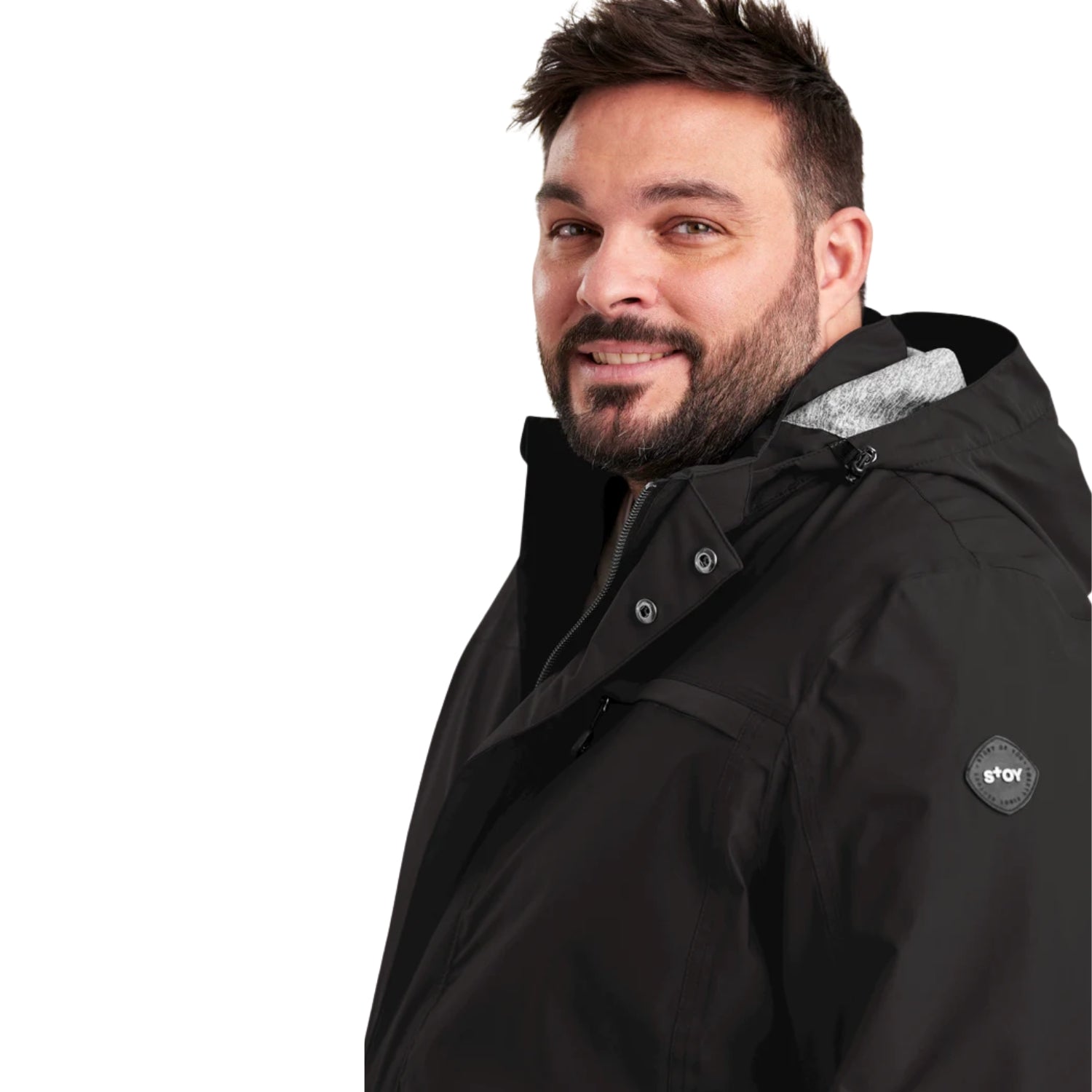 Pre-Order: STOY Ken Men’s Plus Size Shell Jacket Black Sizes 4XL - 6XL