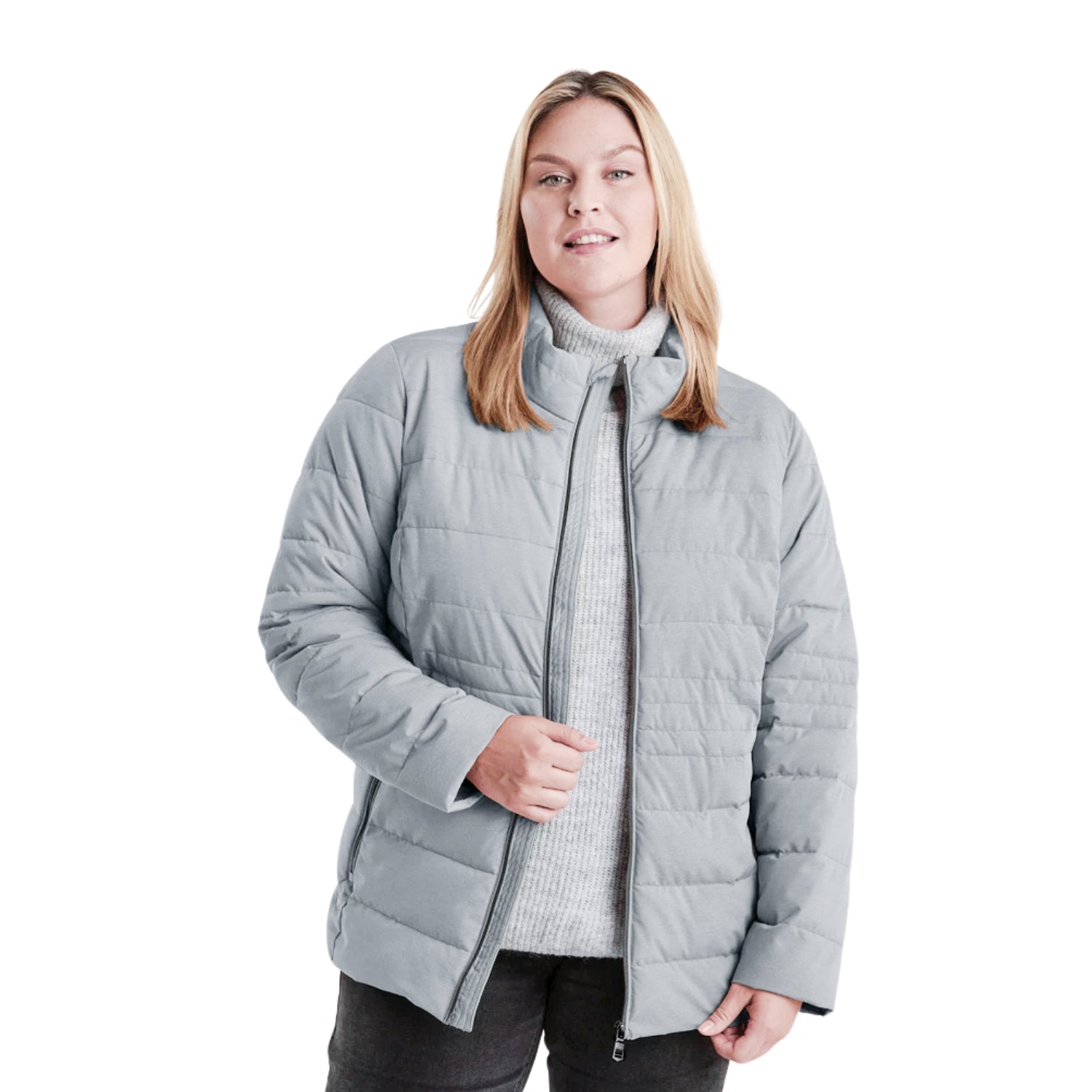 STOY Mia Women's Plus Size Puffer Jacket Blue Sizes 24-26