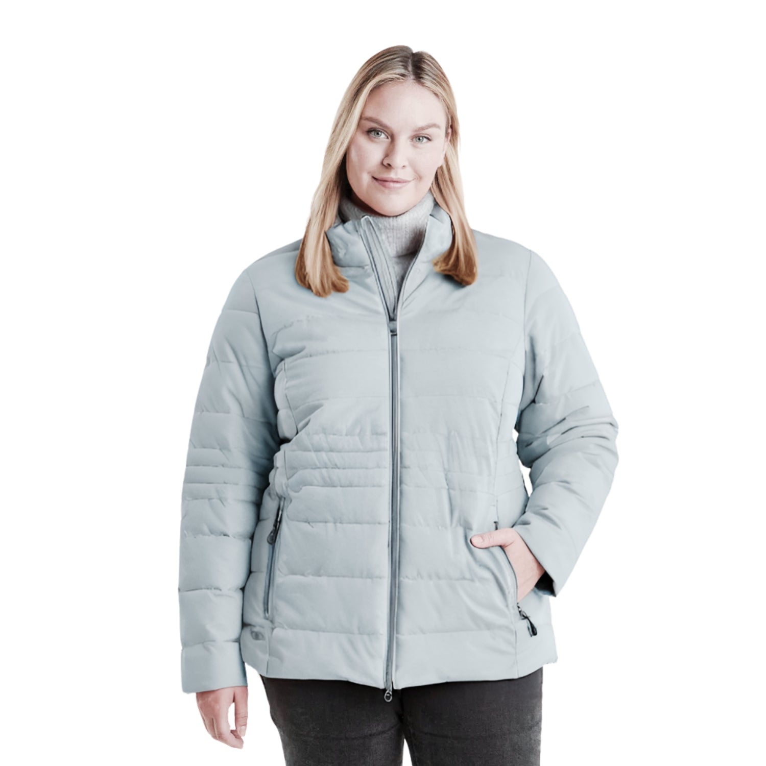 STOY Mia Women’s Plus Size Puffer Jacket Blue Sizes 24-26