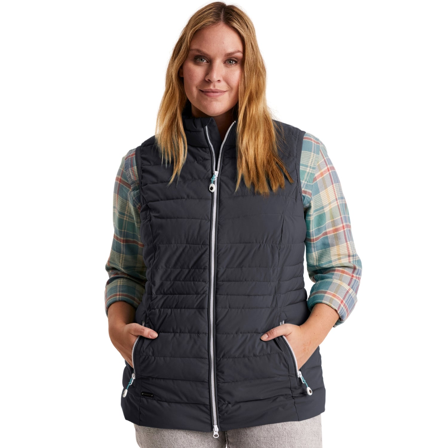 Pre-Order: Stoy Women’s Plus Size Puffer Vest Navy Sizes 22 - 26