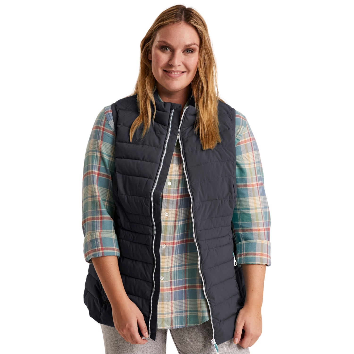Stoy Women’s Plus Size Puffer Vest Navy Sizes 22 - 26