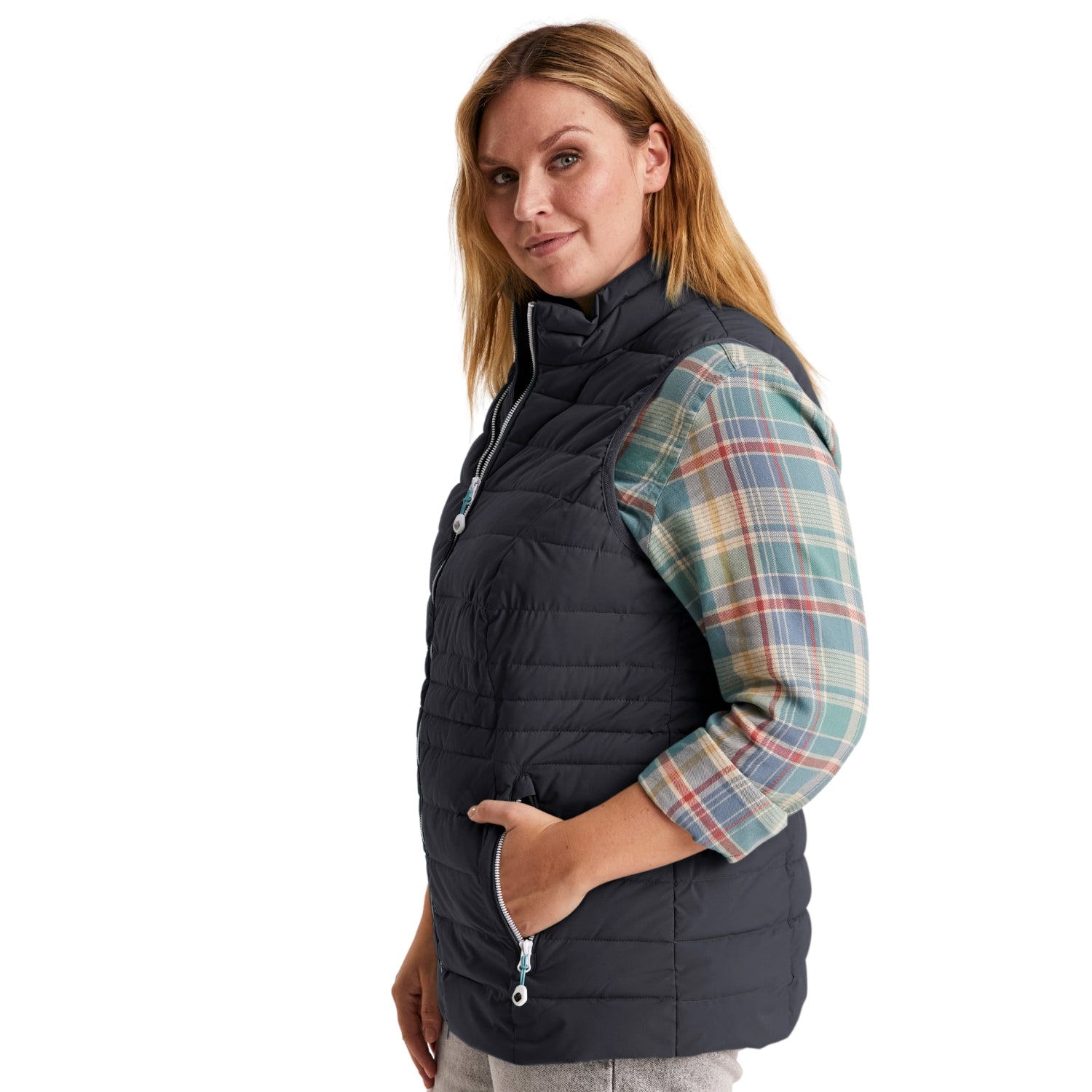 Pre-Order: Stoy Women’s Plus Size Puffer Vest Navy Sizes 22 - 26