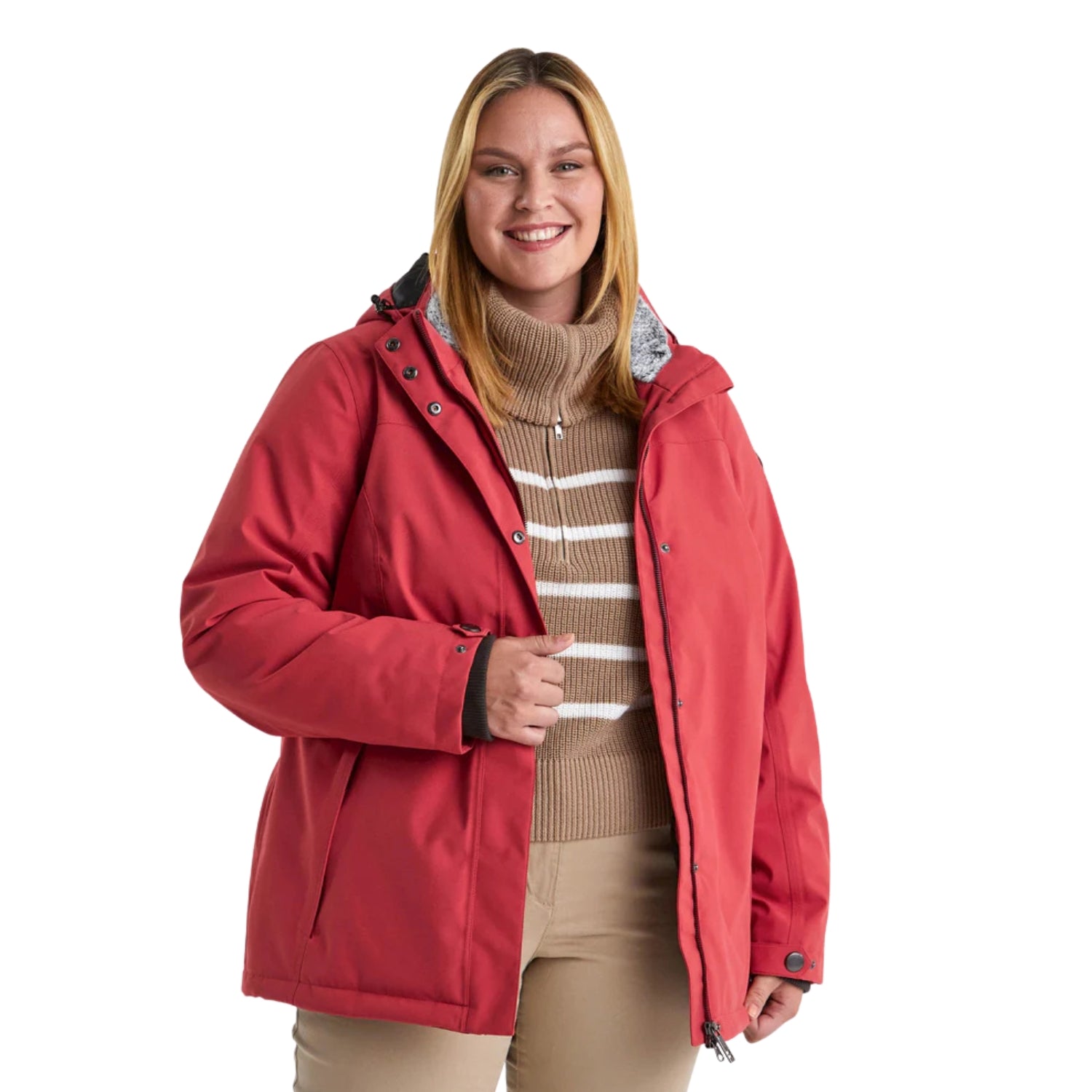 Pre-Order: Stoy Agnes Tech Womens Snow Jacket Storm Blue Plus Sizes 20 - 24