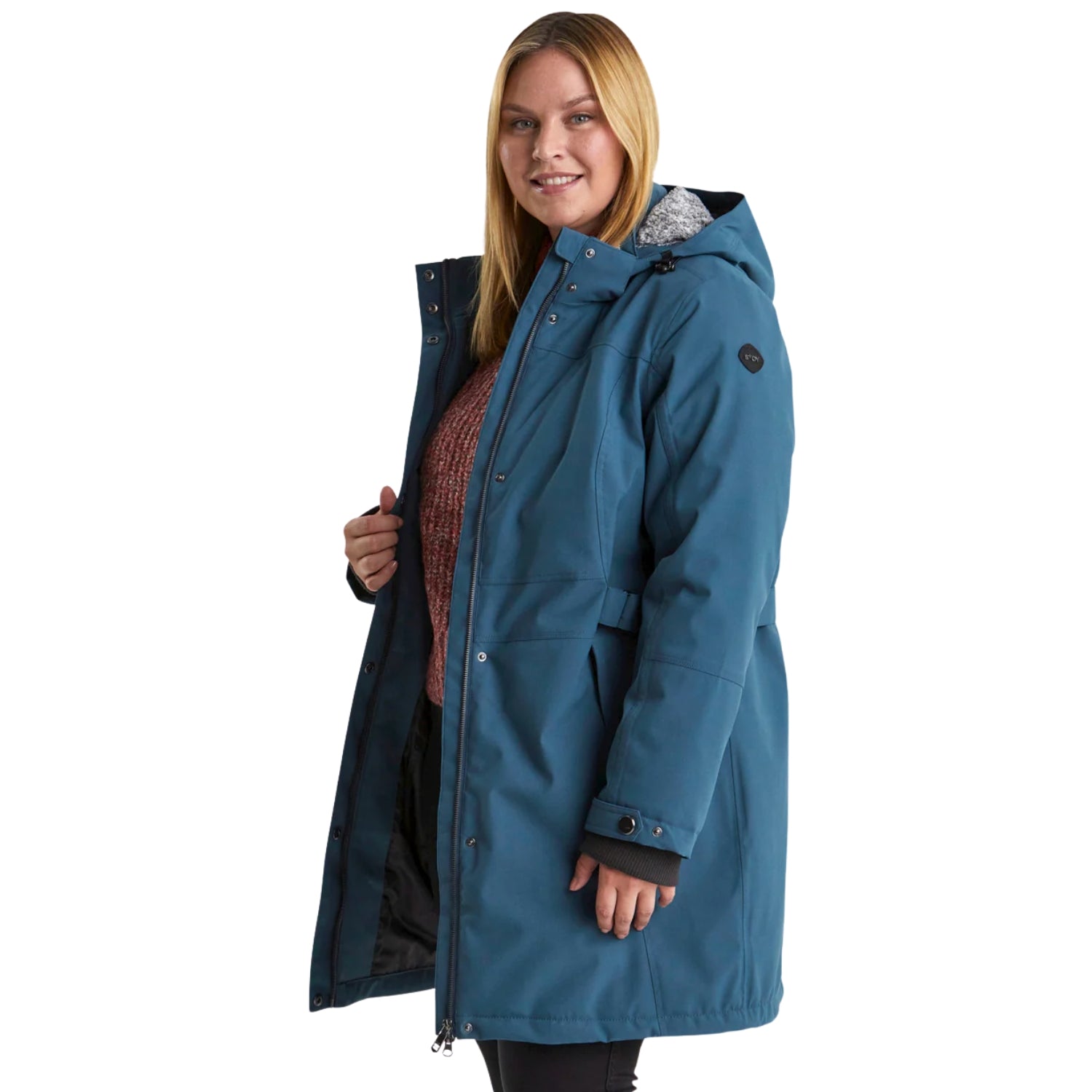 Pre-order: Stoy Alma Womens Plus Size Snow Jacket Storm Blue Sizes 22 - 26