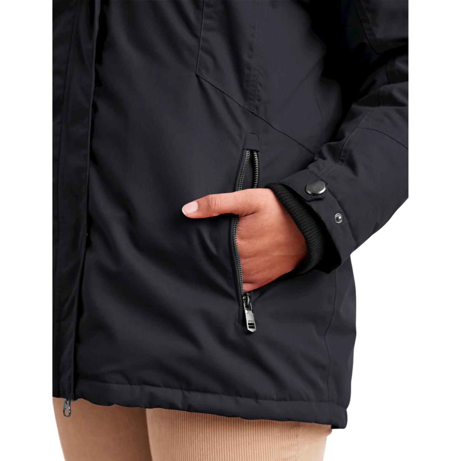 Pre-Order: Stoy Ava Womens Plus Size Waterproof Jacket Black Blue Sizes 24 - 28