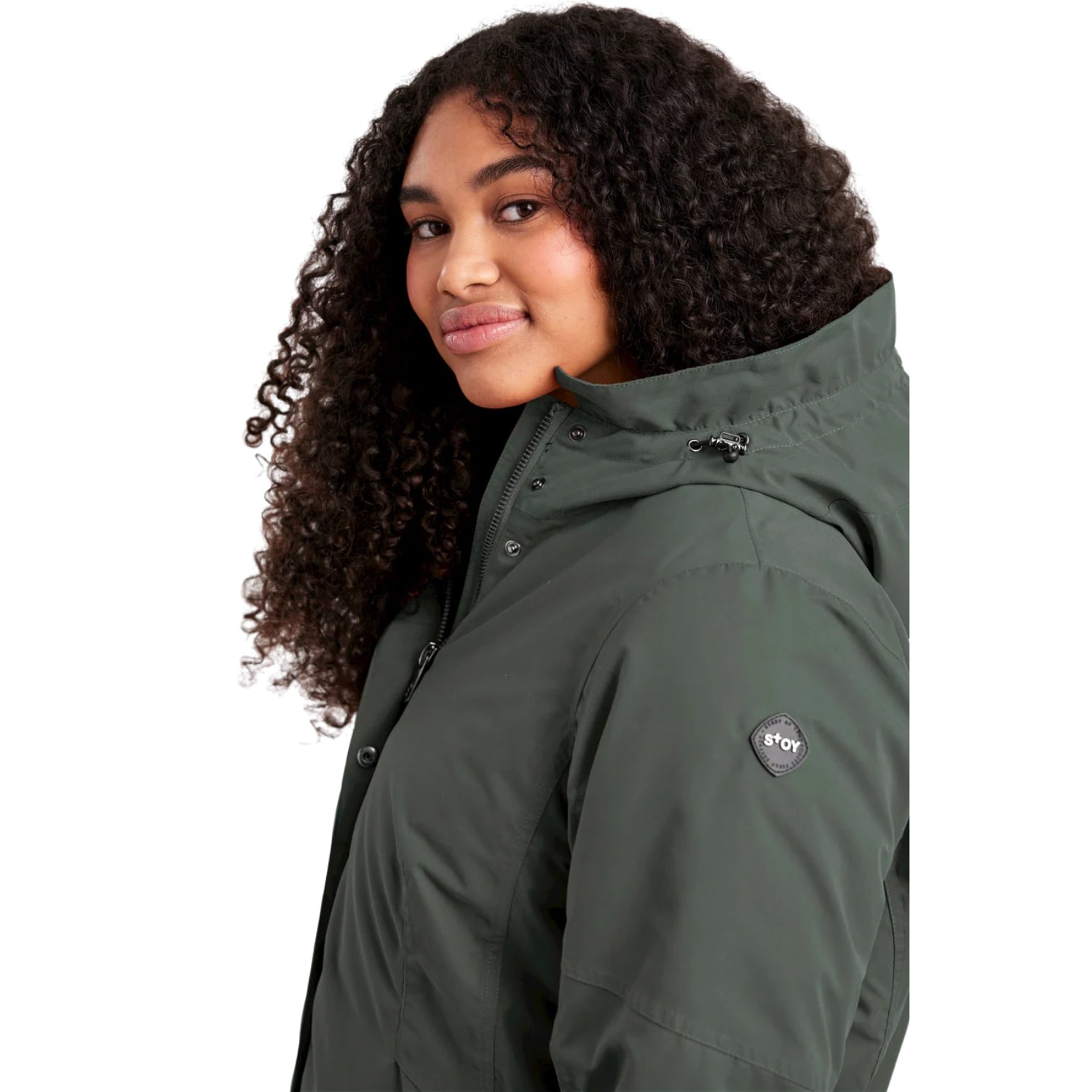 Pre-Order: Stoy Ava Womens Plus Size Waterproof Jacket Dark Mint Sizes 22 - 28