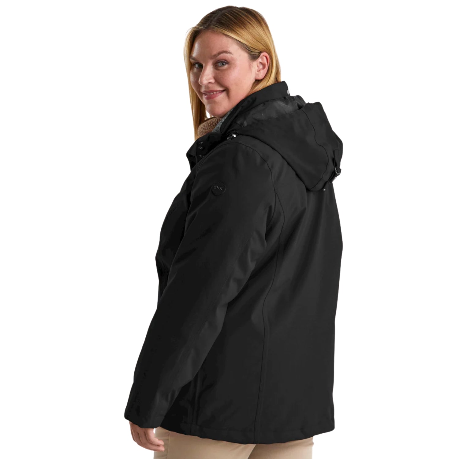 Pre-order: Stoy Agnes Tech Womens Snow Jacket Black Plus Sizes 20 - 24