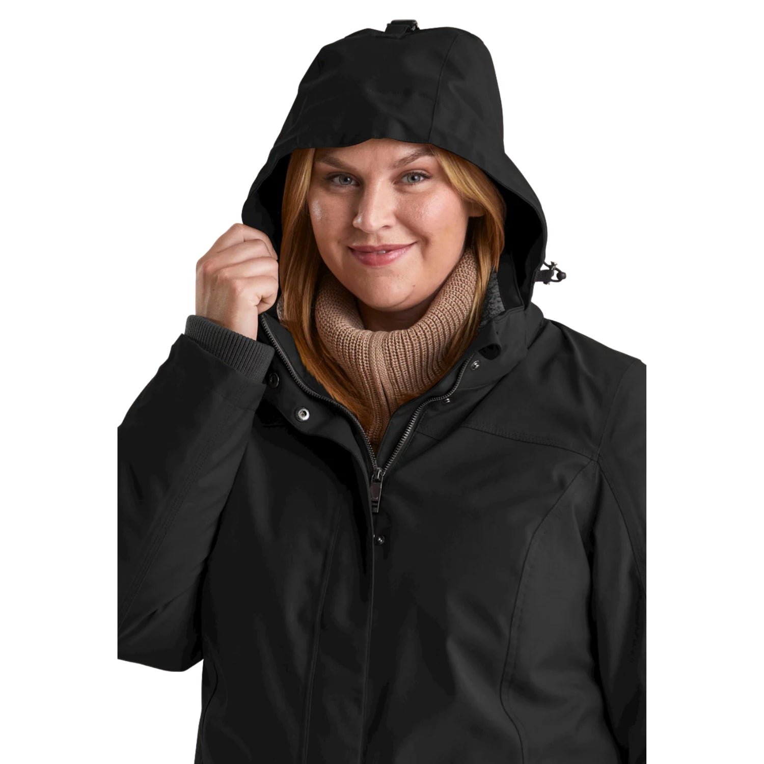 Pre-order: Stoy Agnes Tech Womens Snow Jacket Black Plus Sizes 20 - 24