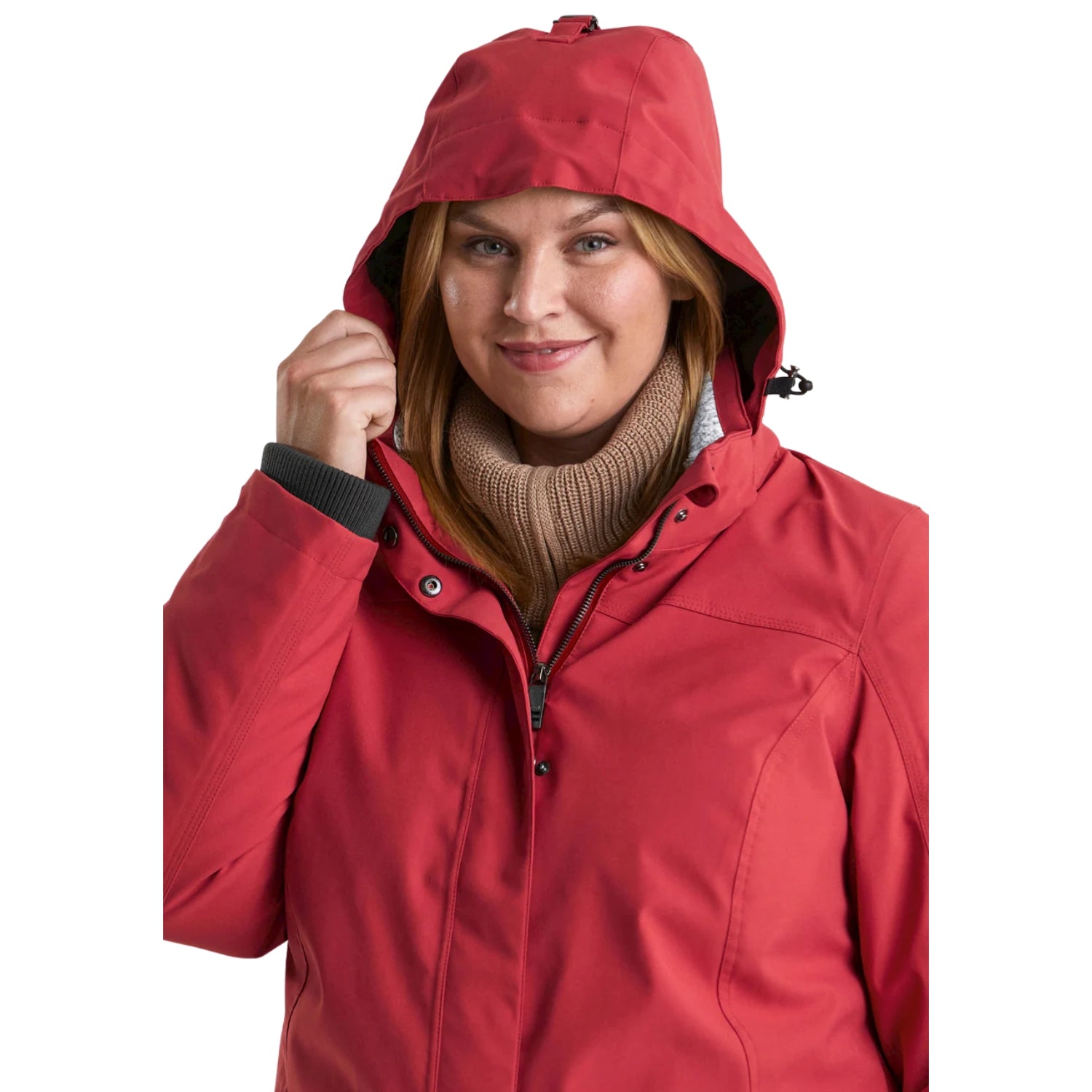 Pre-order: Stoy Agnes Tech Womens Snow Jacket Dark Rose Plus Sizes 20 - 26