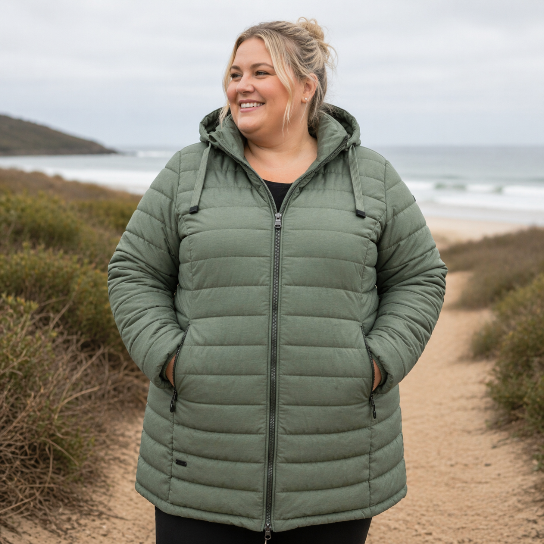 Stoy Astrid Women's Long Puffer Coat Plus Size 20-24