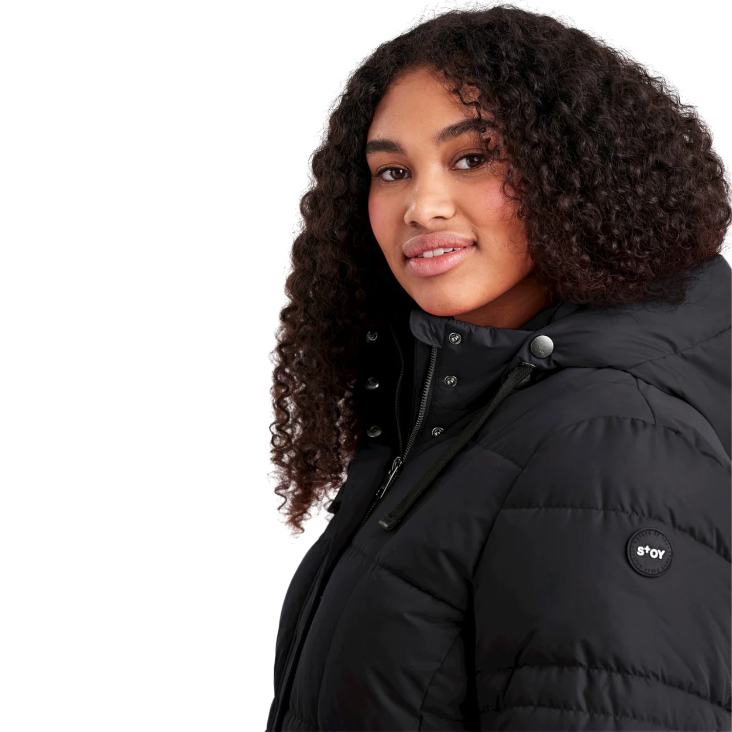 Pre-Order: Stoy Lucy Womens Plus Size Puffer Coat Black Sizes 20 - 28