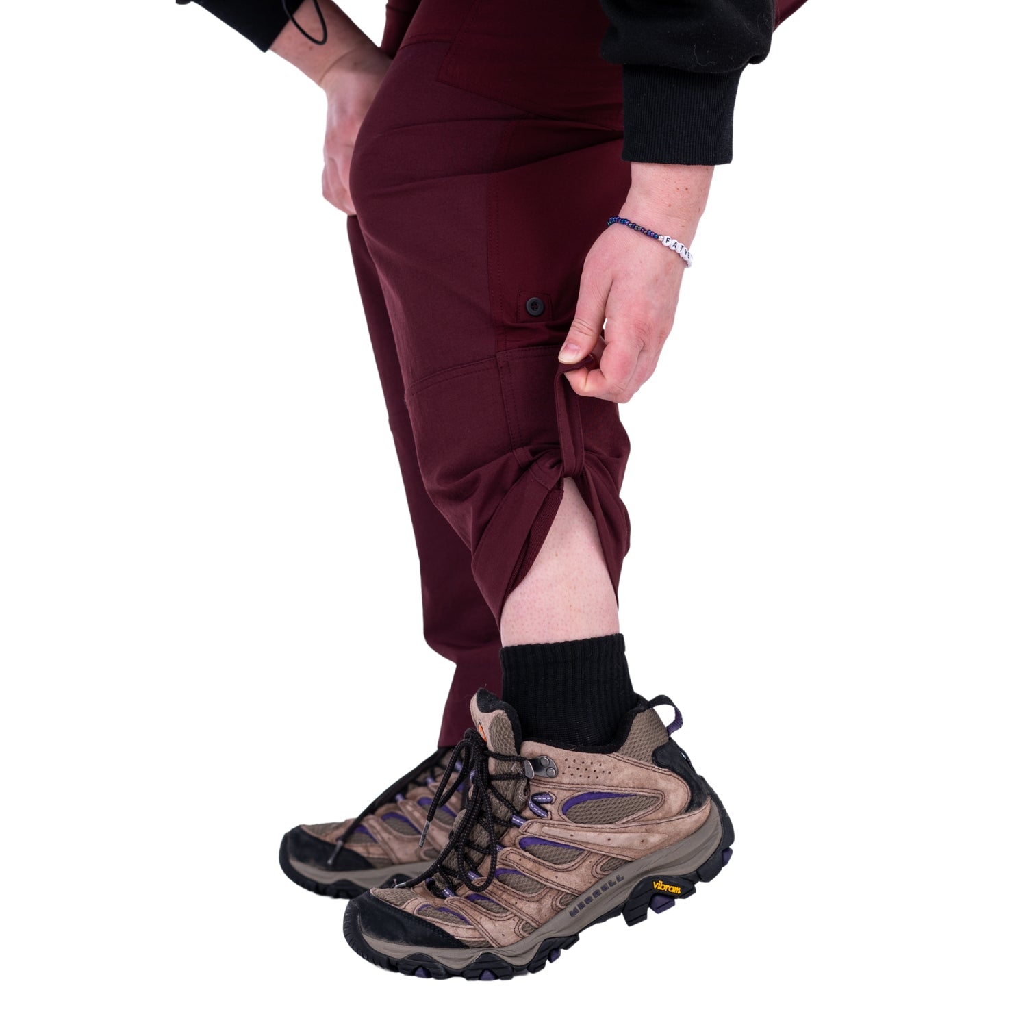 Thicket Brecken Hiking Pants BELLY FIT Burgundy Plus Sizes 20-28