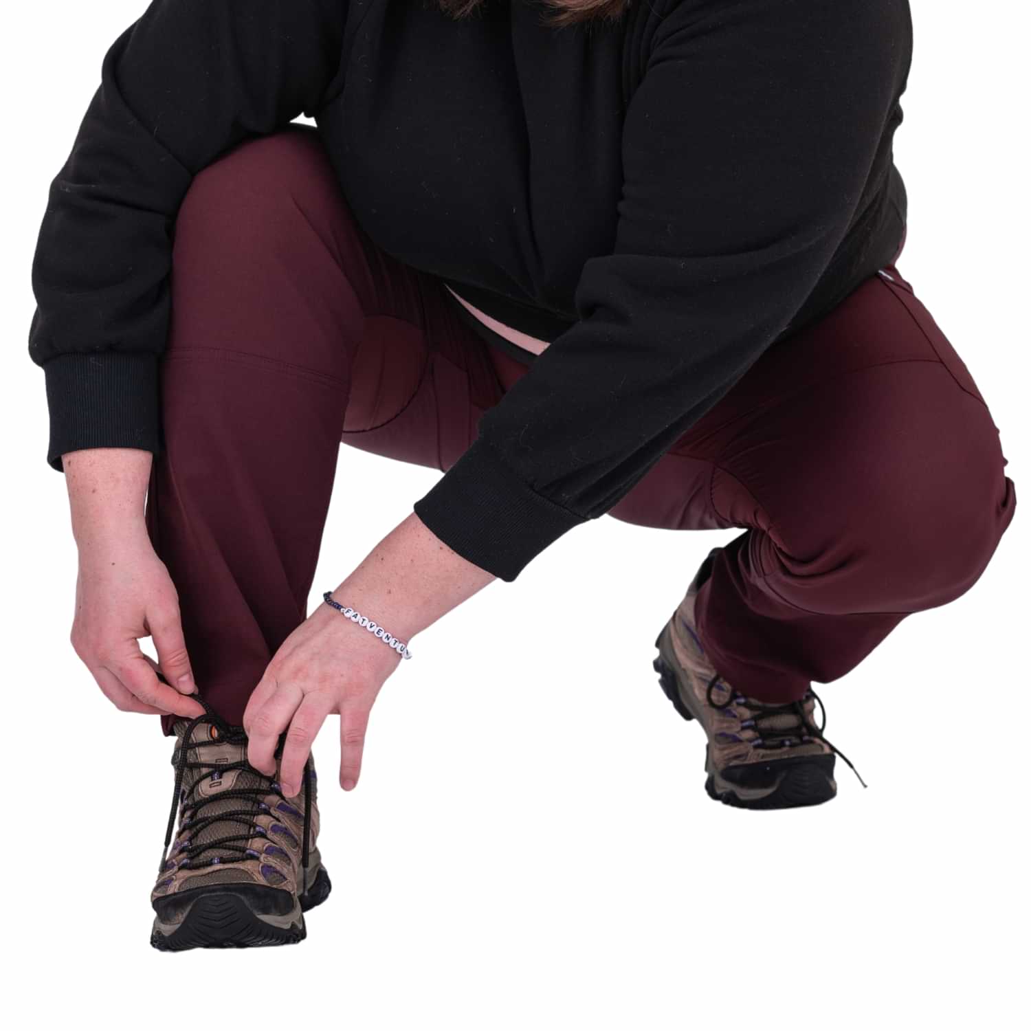 Close-up of Thicket Adventure Brecken Hiking Pants BELLY FIT adjustable ankle cuff.