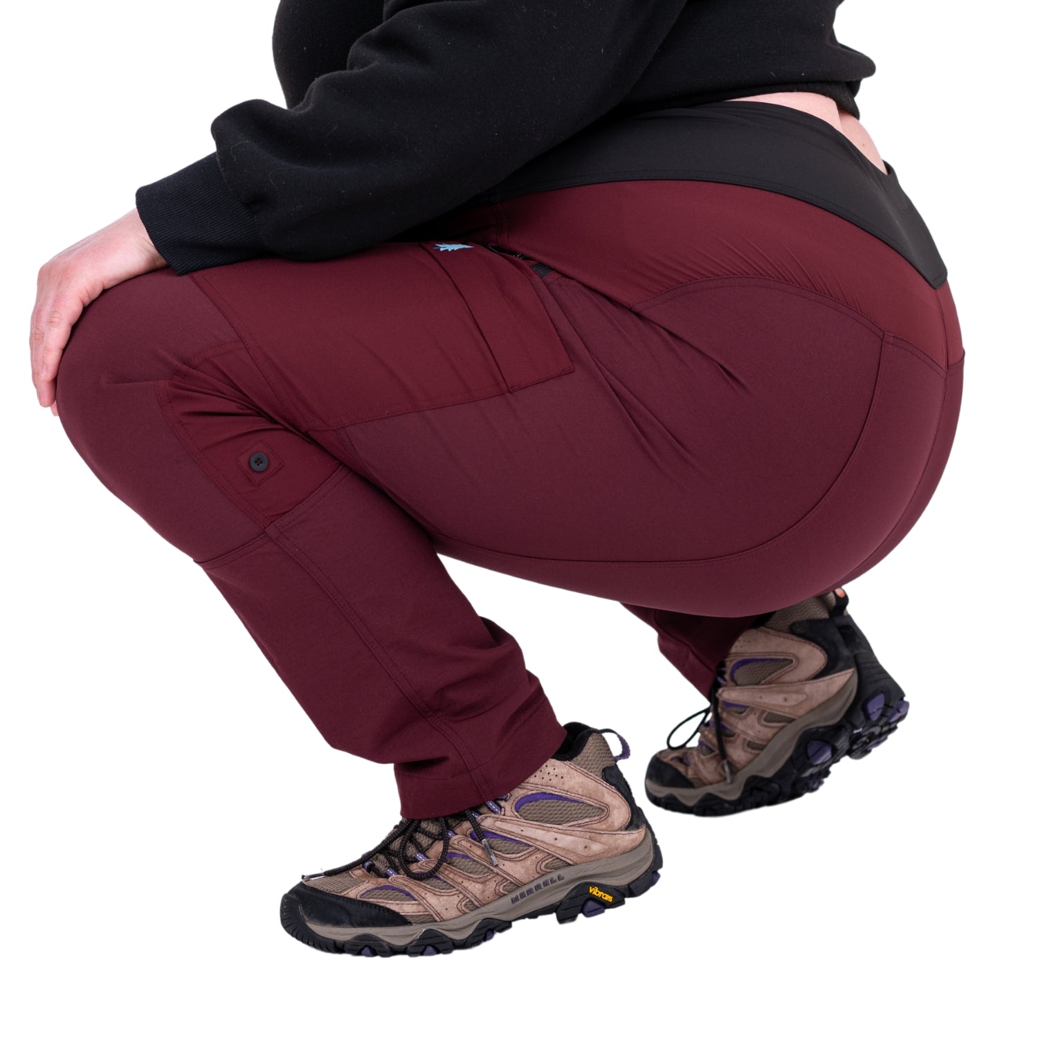 Thicket Brecken Hiking Pants BELLY FIT Burgundy Plus Sizes 20-28