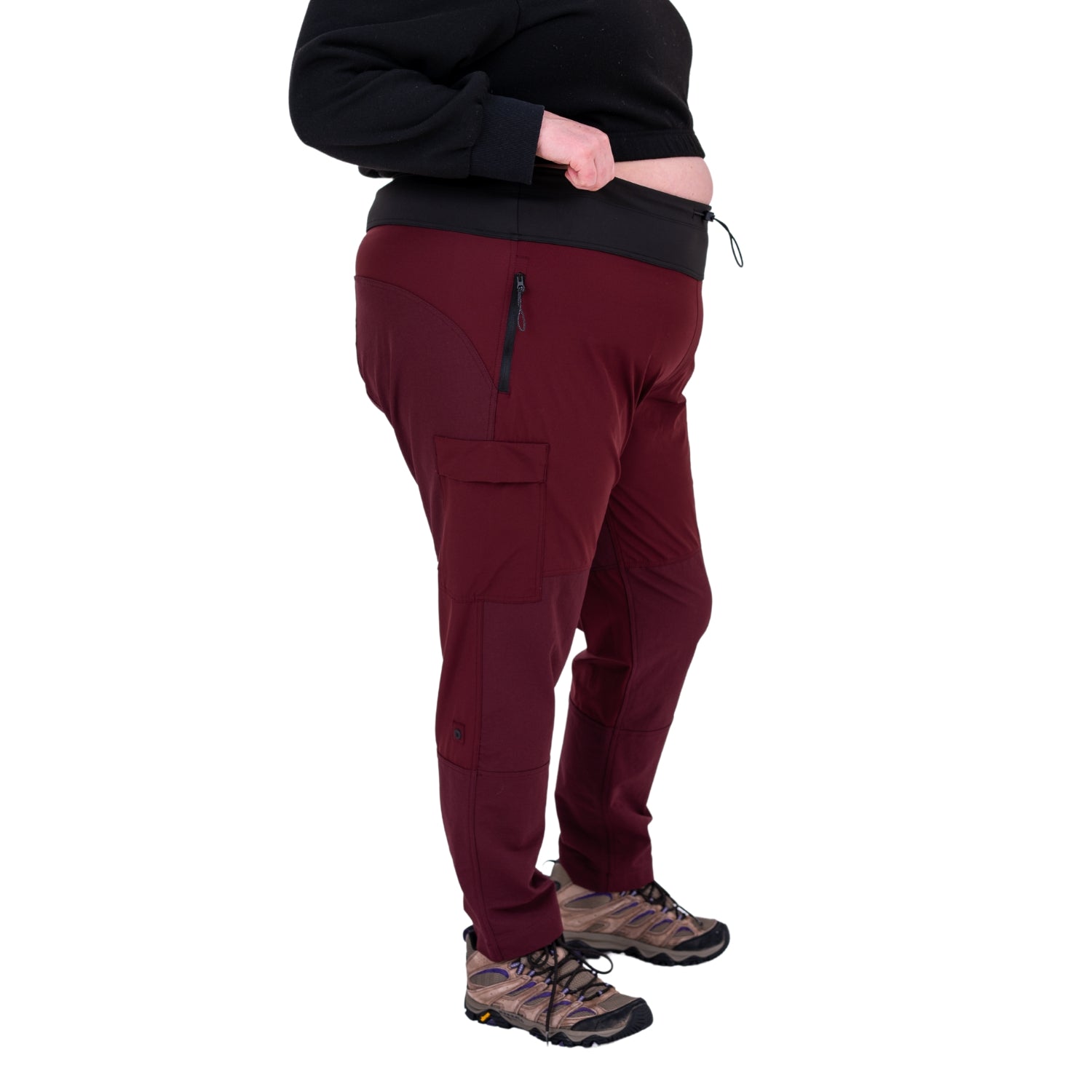 Thicket Brecken Hiking Pants BELLY FIT Burgundy Plus Sizes 20-28