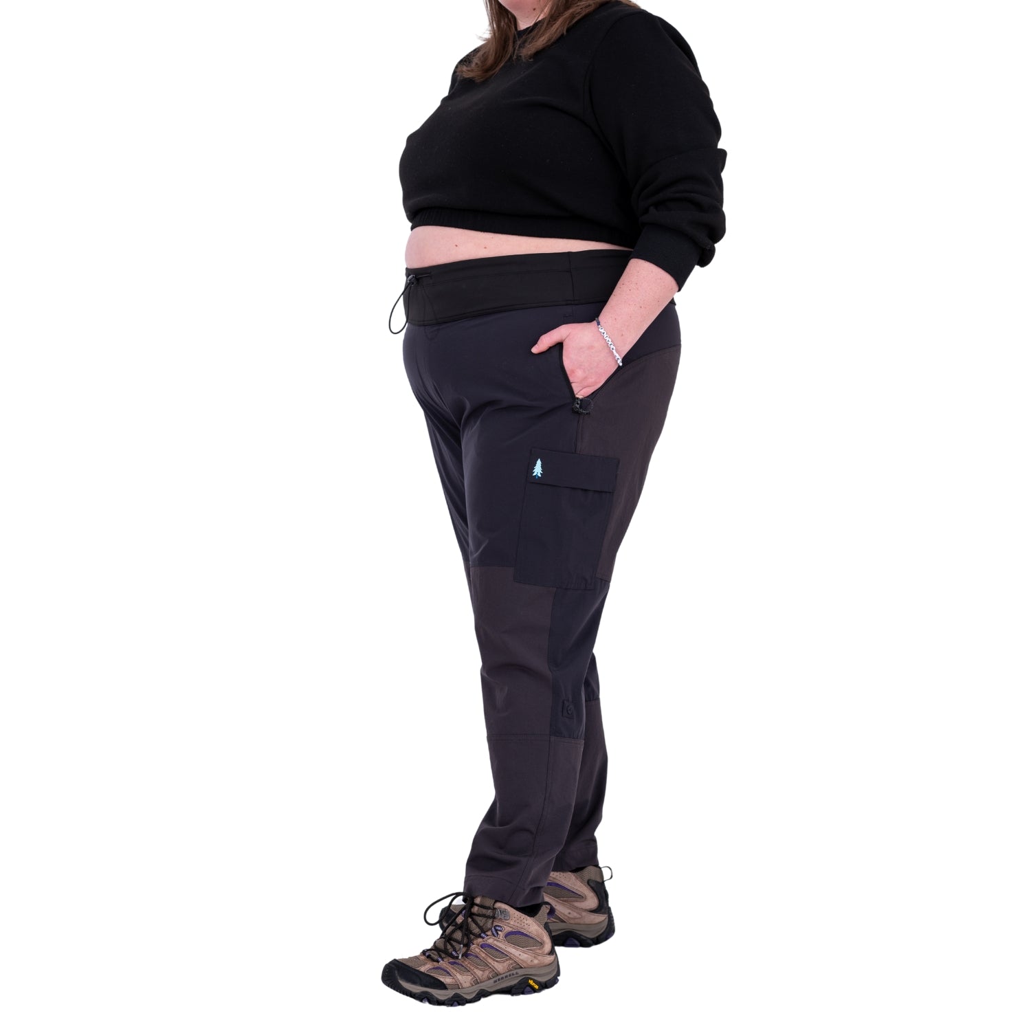 Thicket Adventure Brecken Hiking Pants BELLY FIT Grey Plus Sizes 18-34