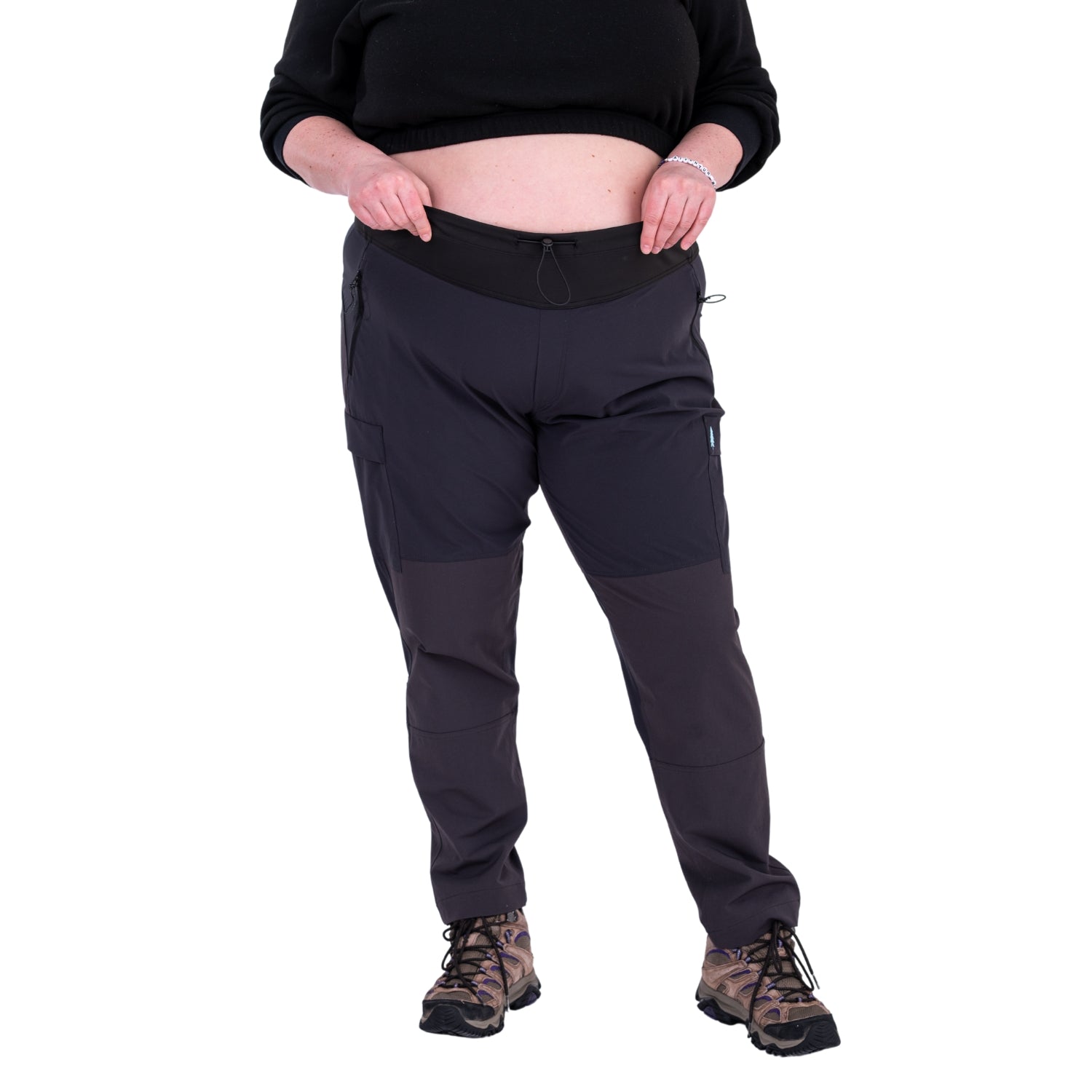 Thicket Adventure Brecken Hiking Pants BELLY FIT Grey Plus Sizes 18-34