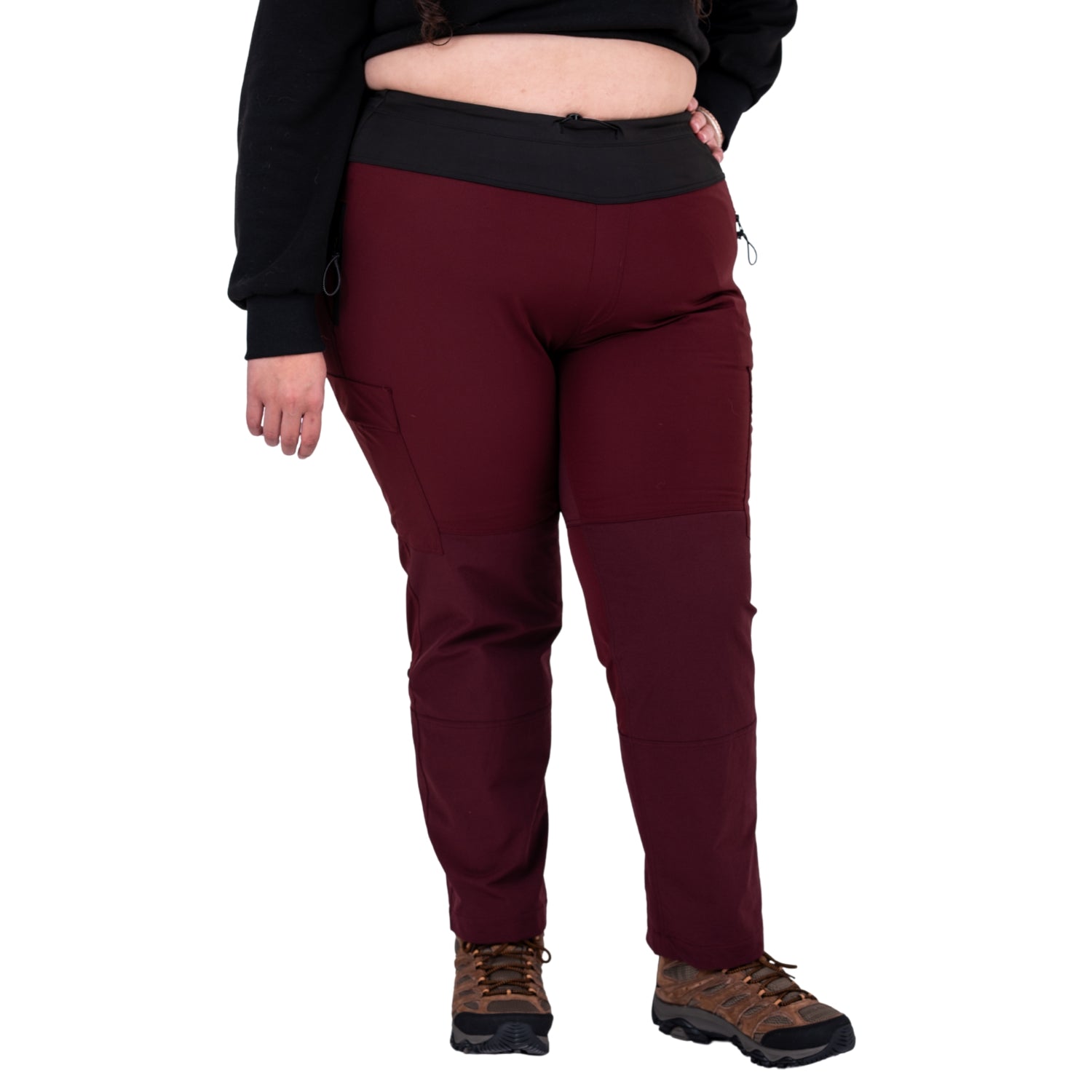 Thicket Brecken Hiking Pants BOOTY FIT Burgundy Plus Sizes 26-32