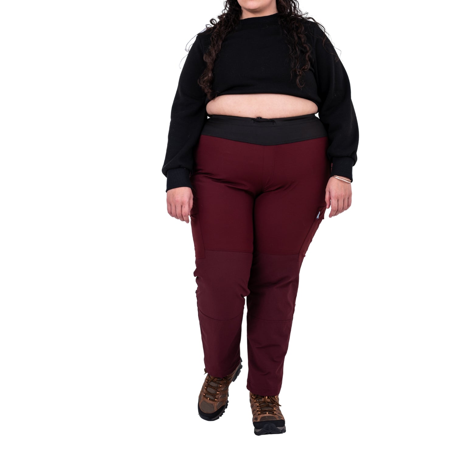 Thicket Brecken Hiking Pants BOOTY FIT Burgundy Plus Sizes 26-32