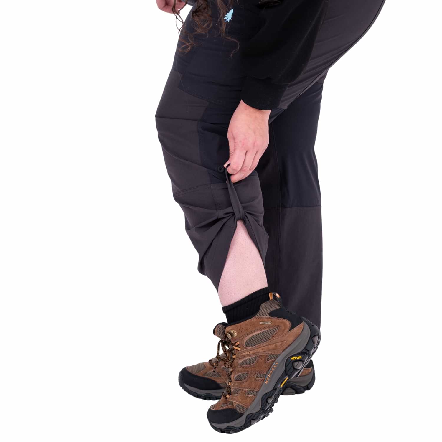 Close-up of Thicket Adventure Brecken Hiking Pants adjustable cuff detail.