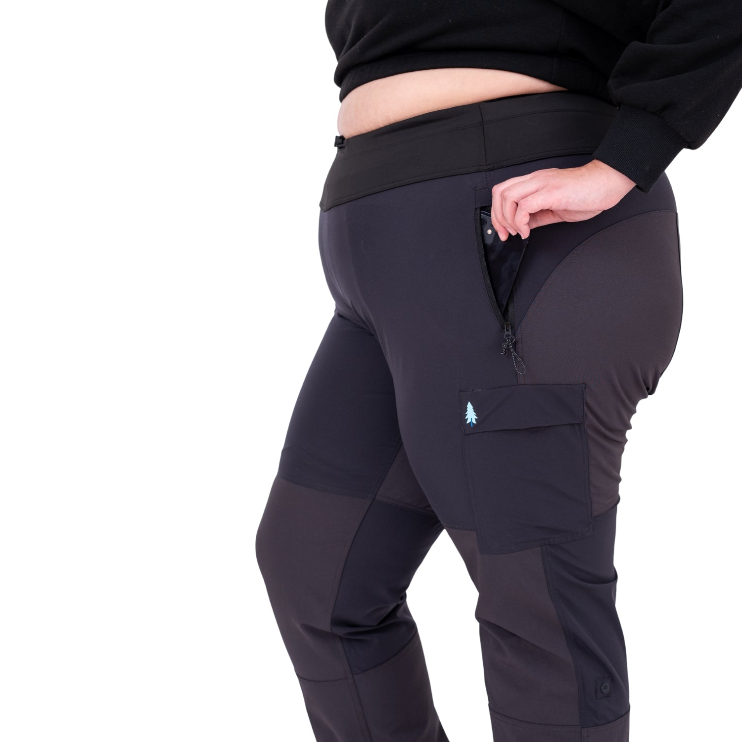 Thicket Adventure Brecken Hiking Pants BOOTY FIT Grey Plus Sizes 18-34