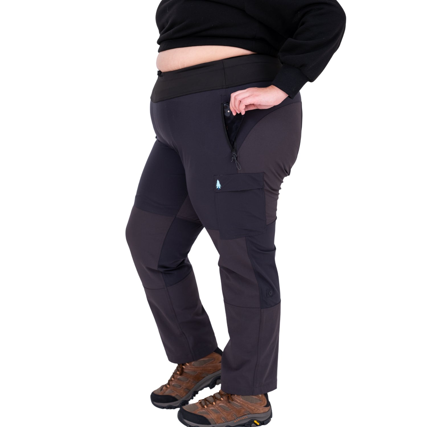 Thicket Adventure Brecken Hiking Pants BOOTY FIT Grey Plus Sizes 18-34