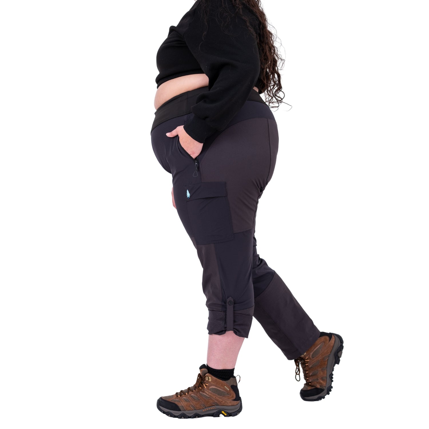 Thicket Adventure Brecken Hiking Pants BOOTY FIT Grey Plus Sizes 18-34