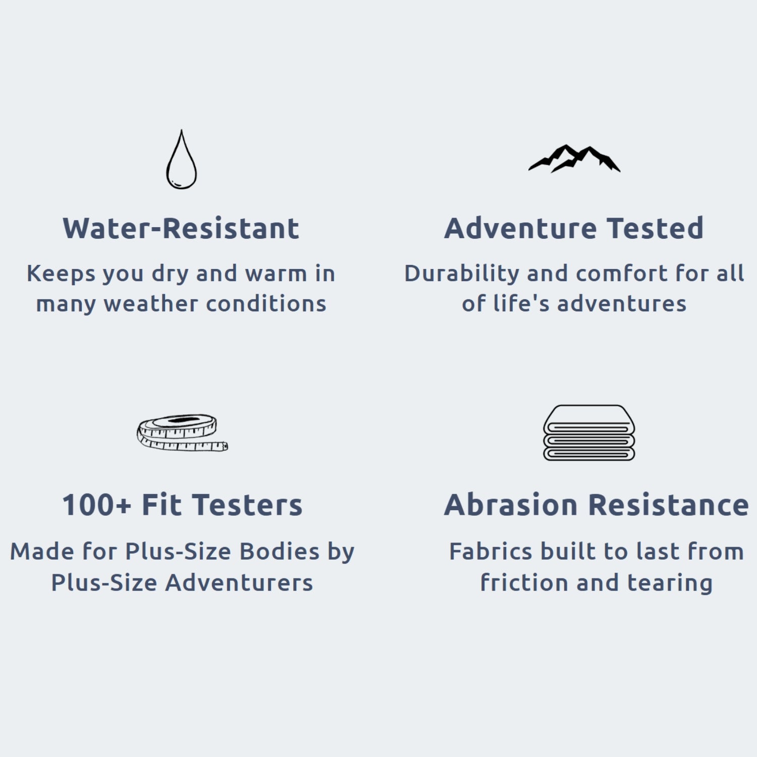 Thicket Adventure Brecken Hiking Pants BELLY FIT Blue Plus Sizes 20 - 26