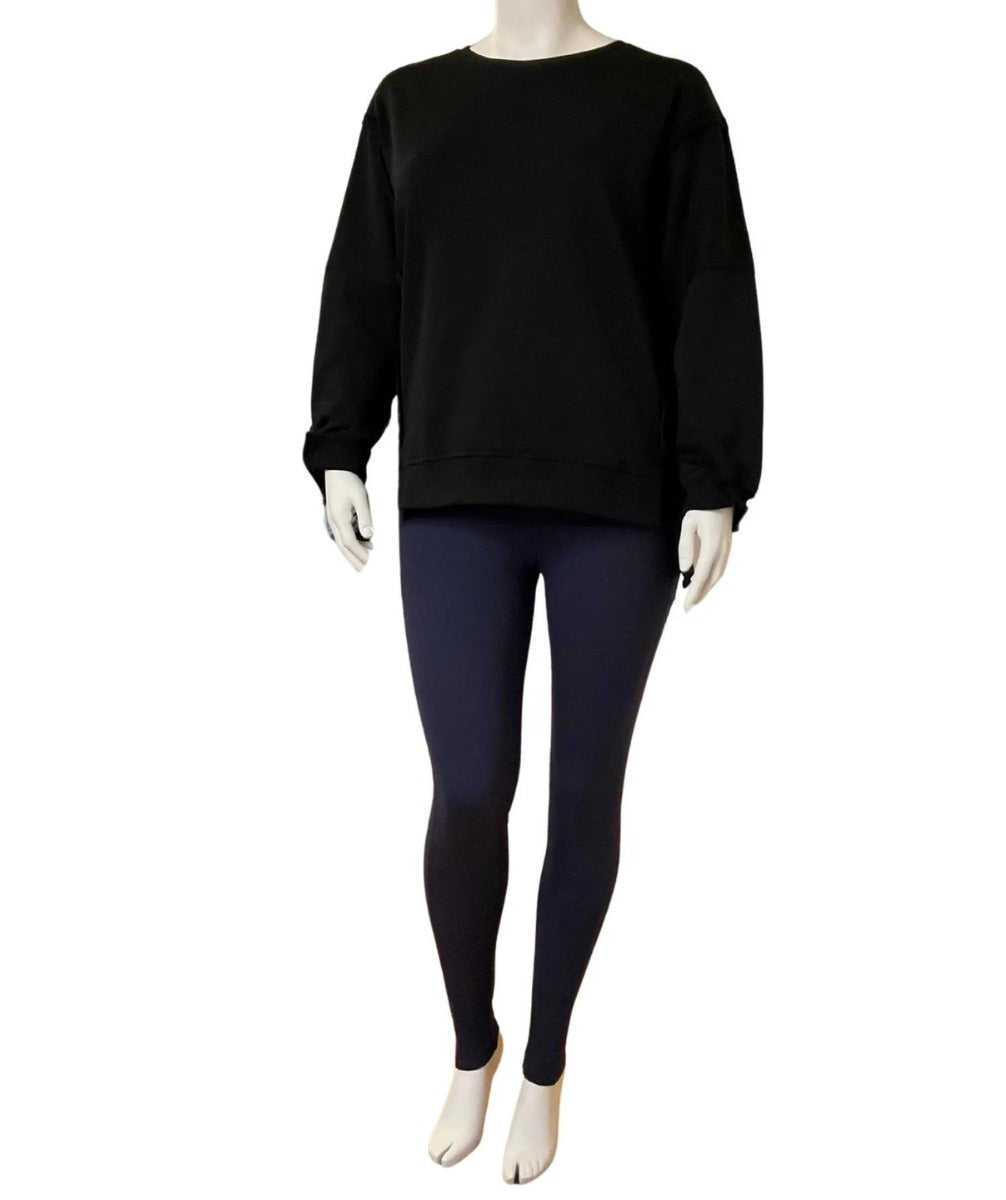 Veronica Fleece Lined Women's Plus-Size Leggings Navy Full