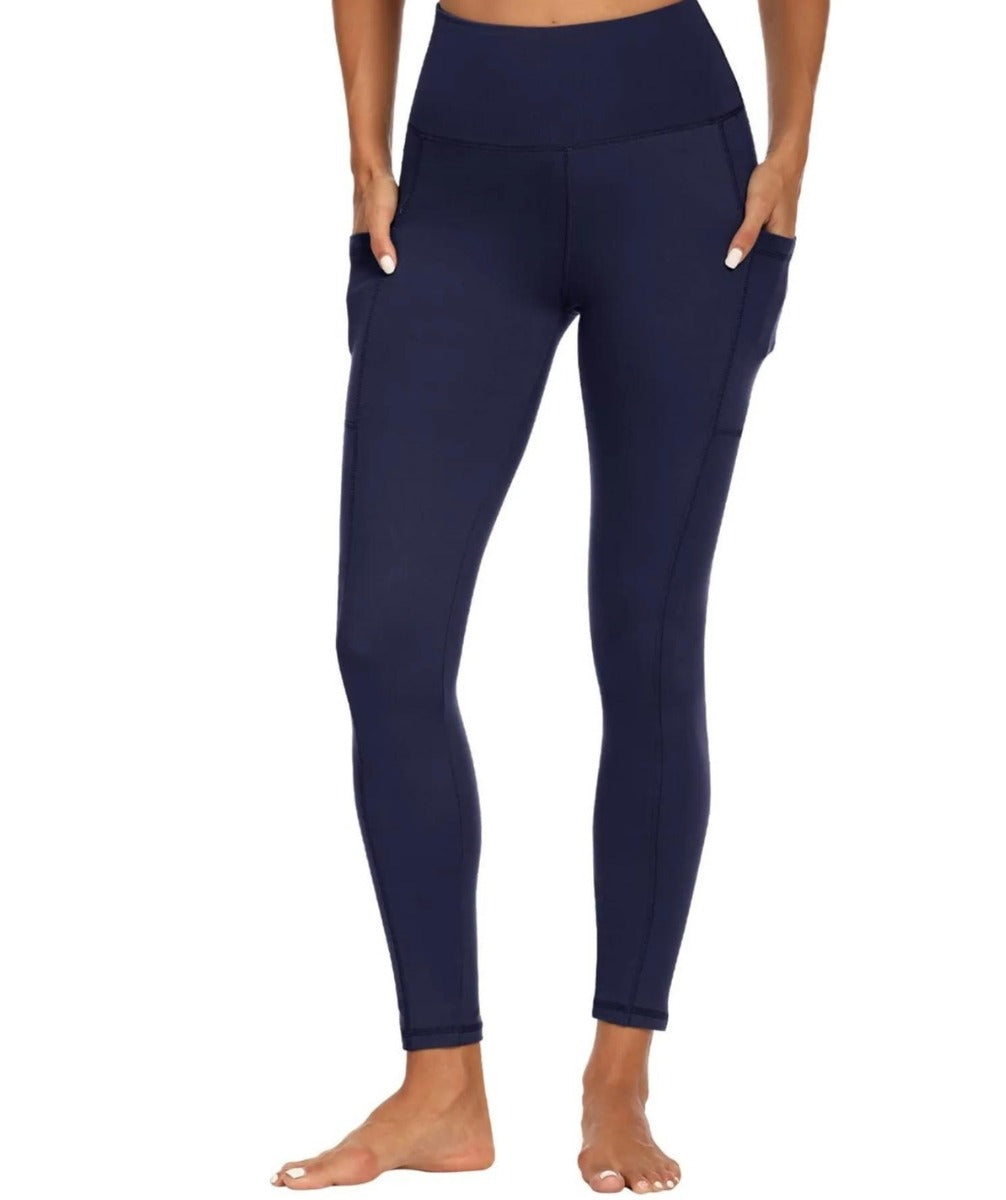 Women s plus size fleece lined leggings Navy sizes 8 26 Plus Outdoor