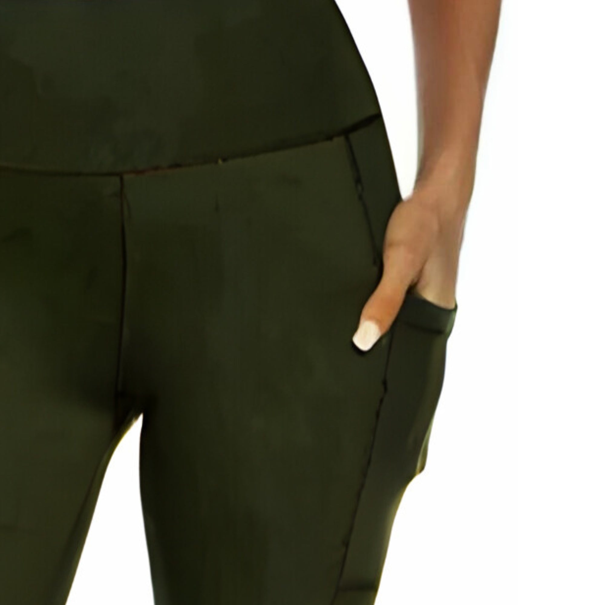 Veronica Fleece Lined Women's Plus-Size Leggings Green Sizes 8 - 26