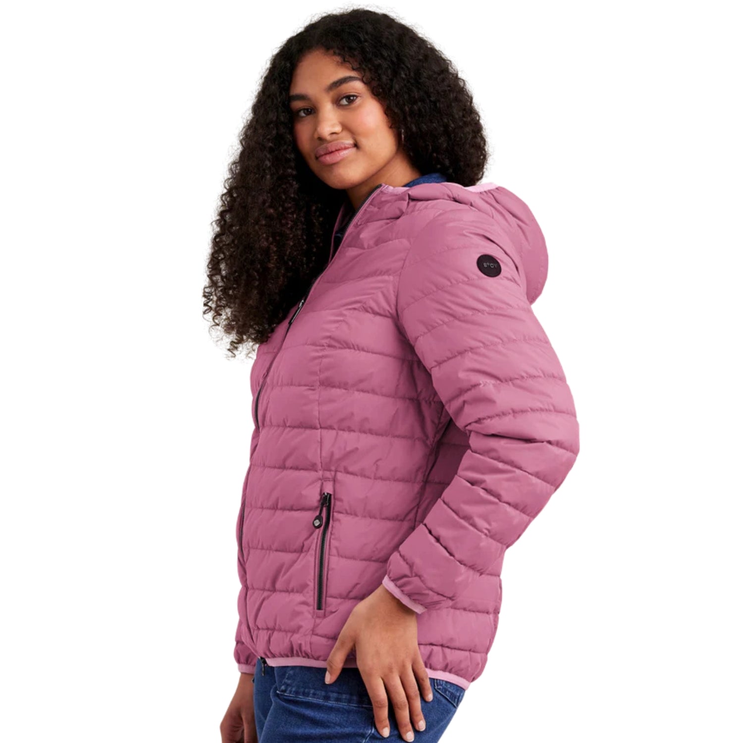 Stoy Elke Women’s Plus Size Puffer Jacket Orchid Sizes 20-24