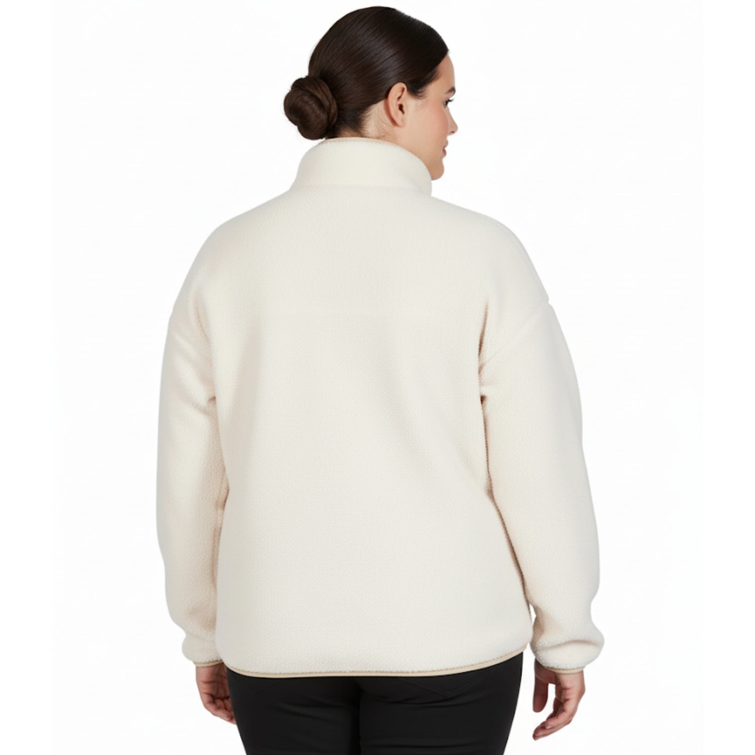 XTM Banksia Womens Plus Size Full Zip Fleece Jacket Bone Size 18