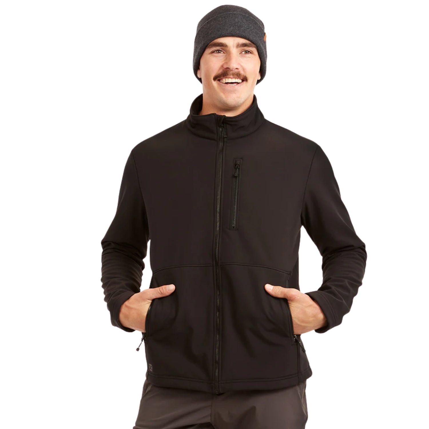 XTM Howl Unisex Softshell Jacket Black Plus Size 3XL