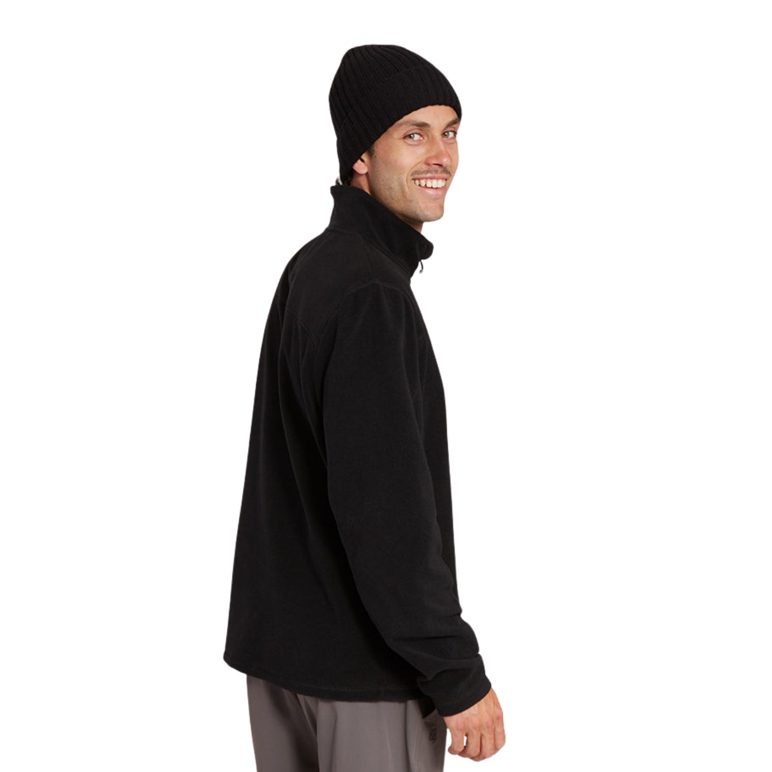 XTM Marengo 1/4 Zip Neck Mens Plus Size Fleece Black Sizes 2XL - 3XL