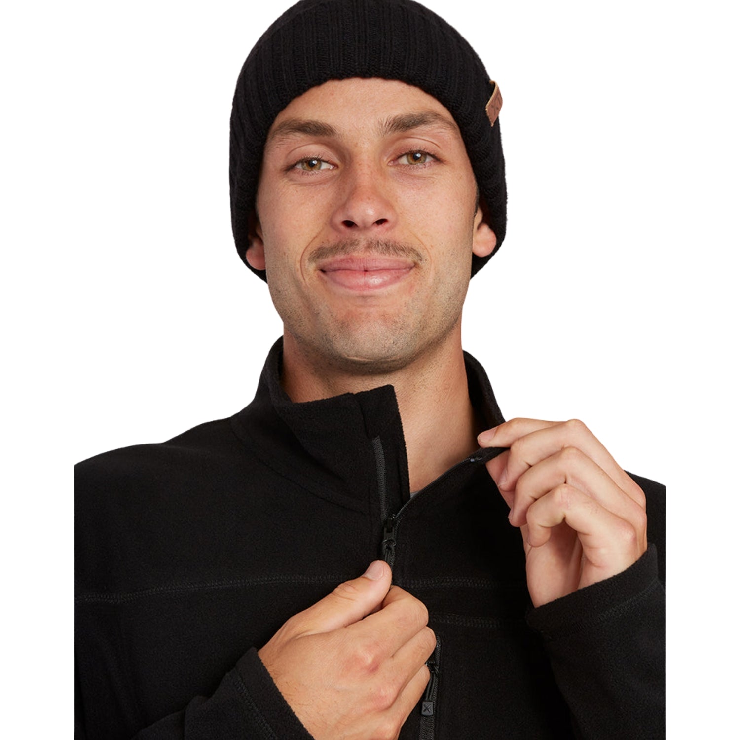 XTM Marengo 1/4 Zip Neck Mens Plus Size Fleece Black Sizes 2XL - 3XL