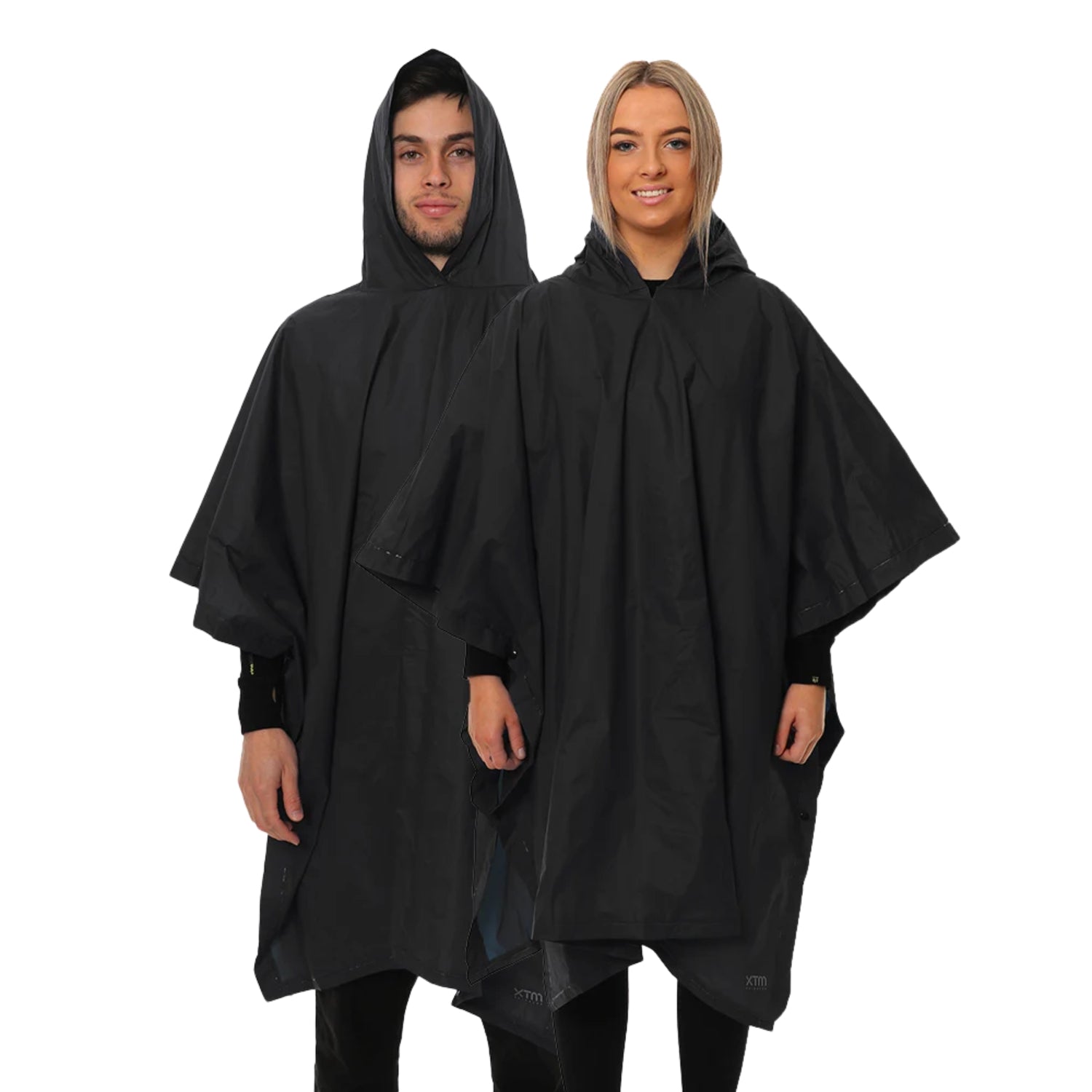 XTM Stash Unisex Packable Rain Poncho Black
