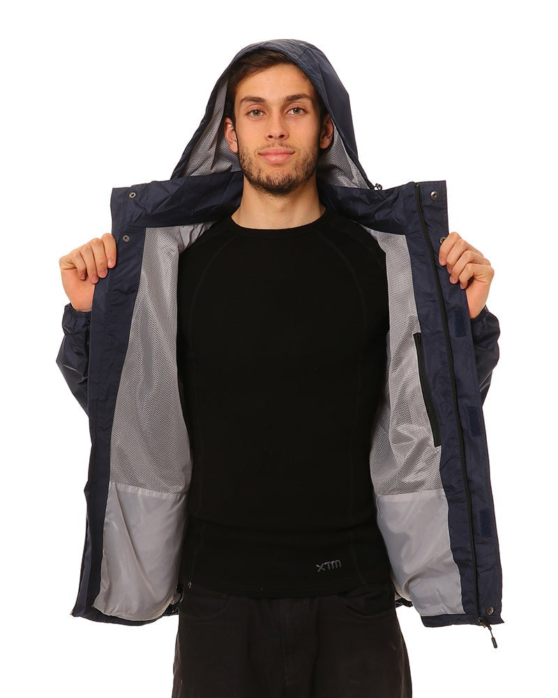 XTM Stash Unisex Plus Size RAIN Jacket Black 4XL-7XL