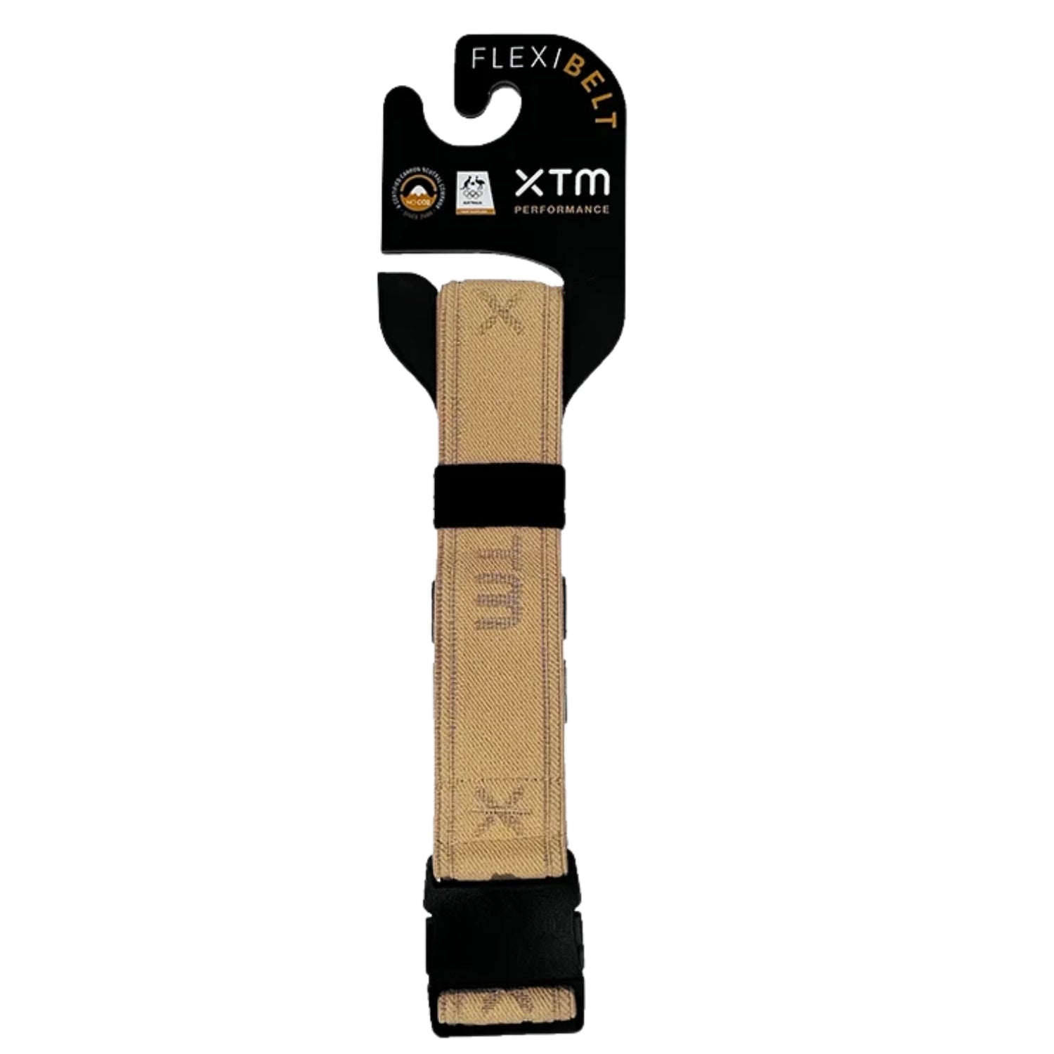 XTM Stretch Belt Low Profile Black and Sand