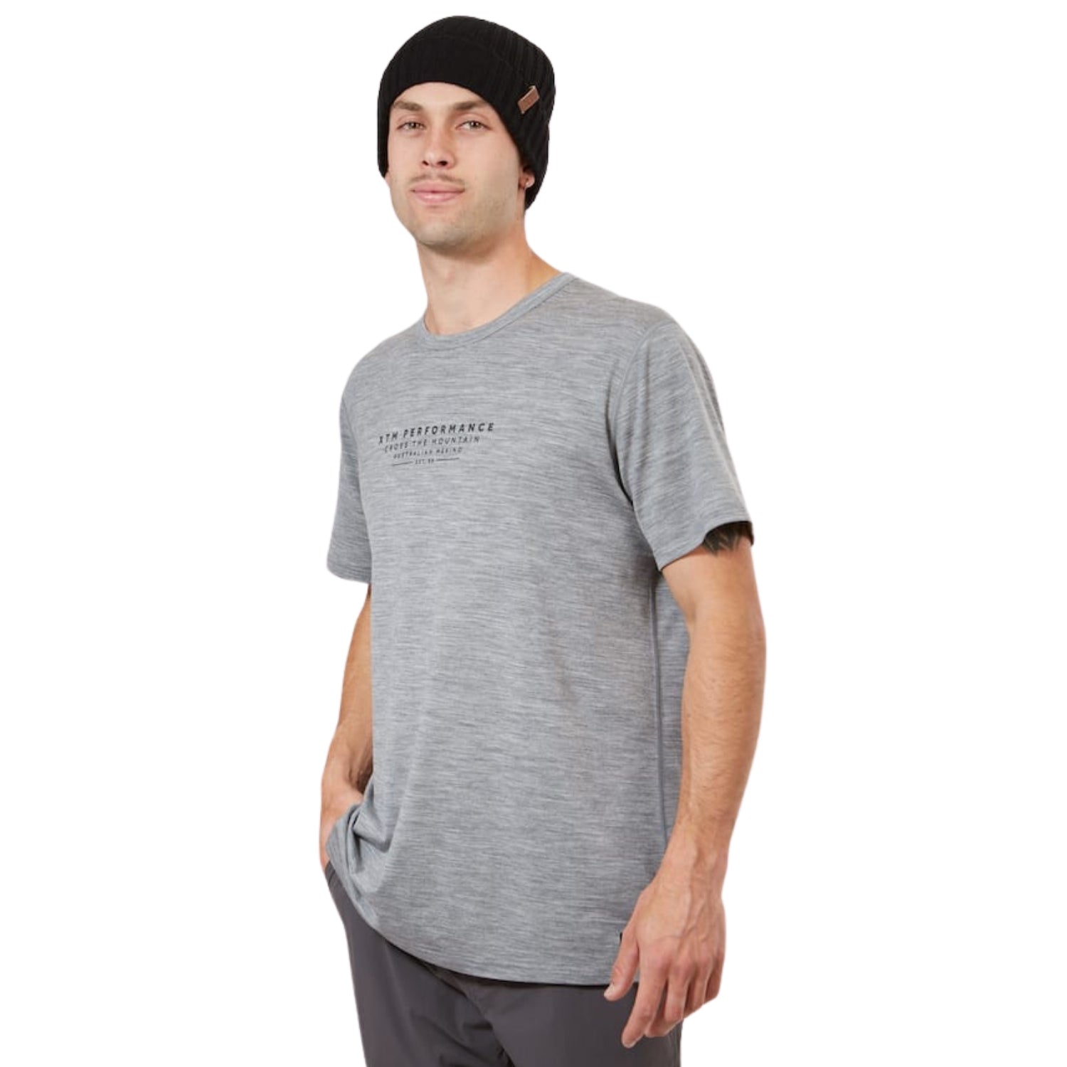 XTM Trail Merino Wool Mens Plus Size T-Shirt Grey Sizes 2XL - 7XL