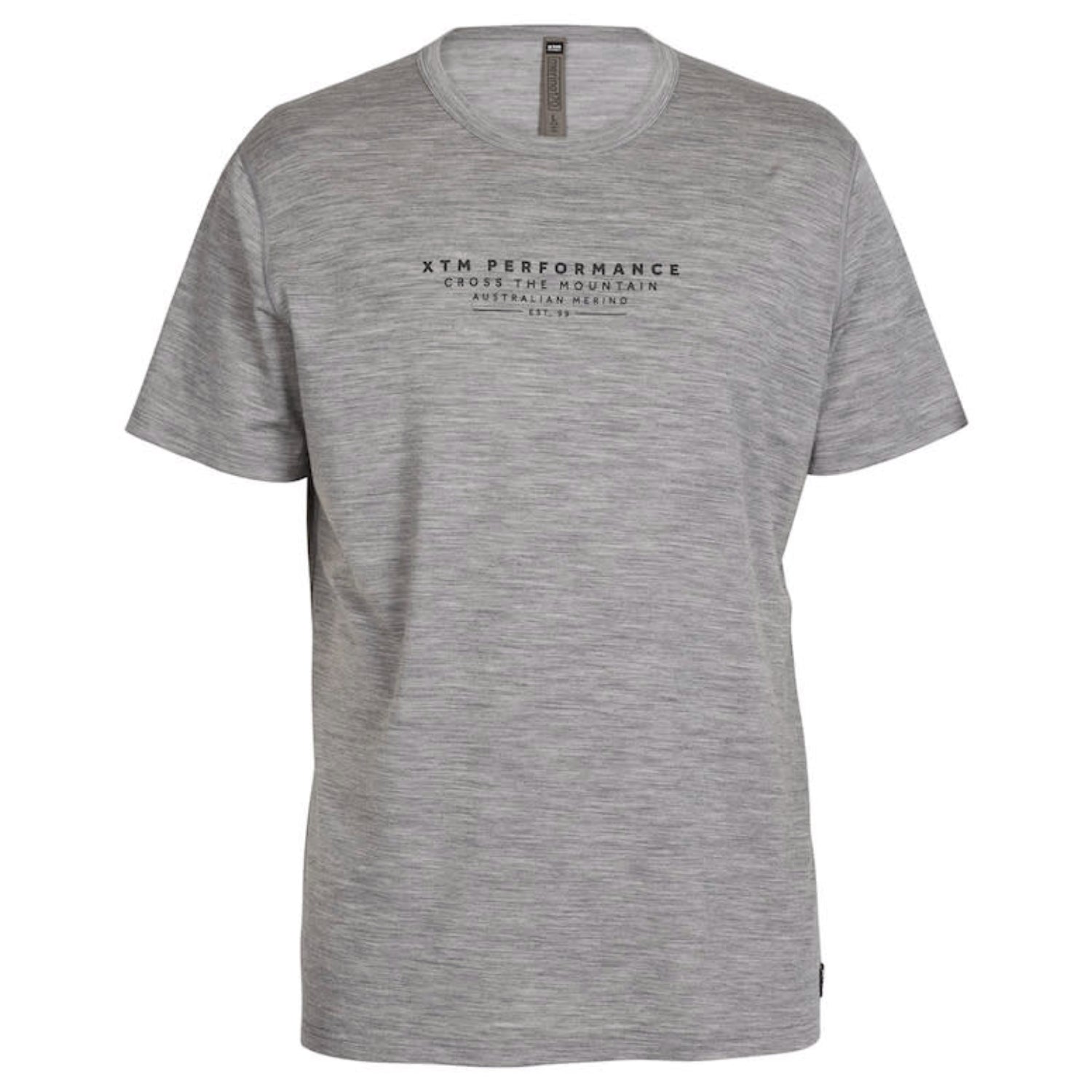 XTM Trail Merino Wool Mens Plus Size T-Shirt Grey Sizes 2XL - 7XL